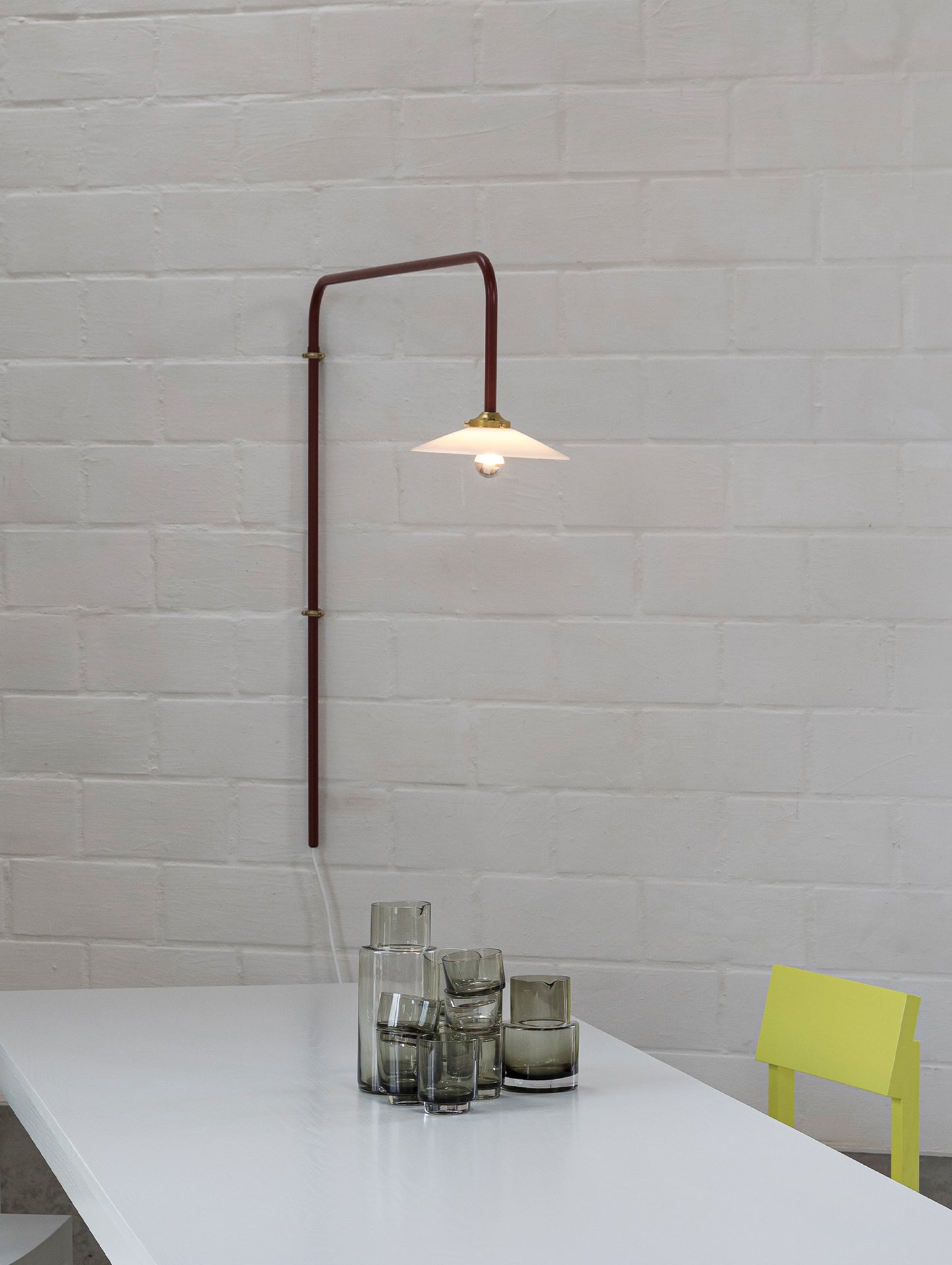 Hanging Lamp No.5 by Valerie Objects - Menie Red Steel