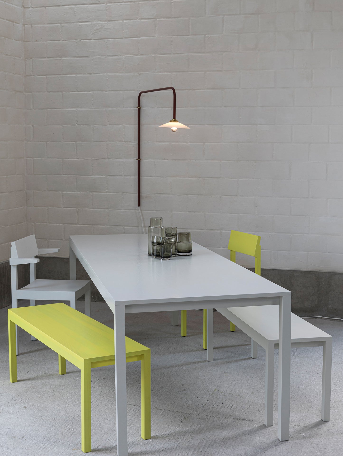 Hanging Lamp No.5 by Valerie Objects - Menie Red Steel