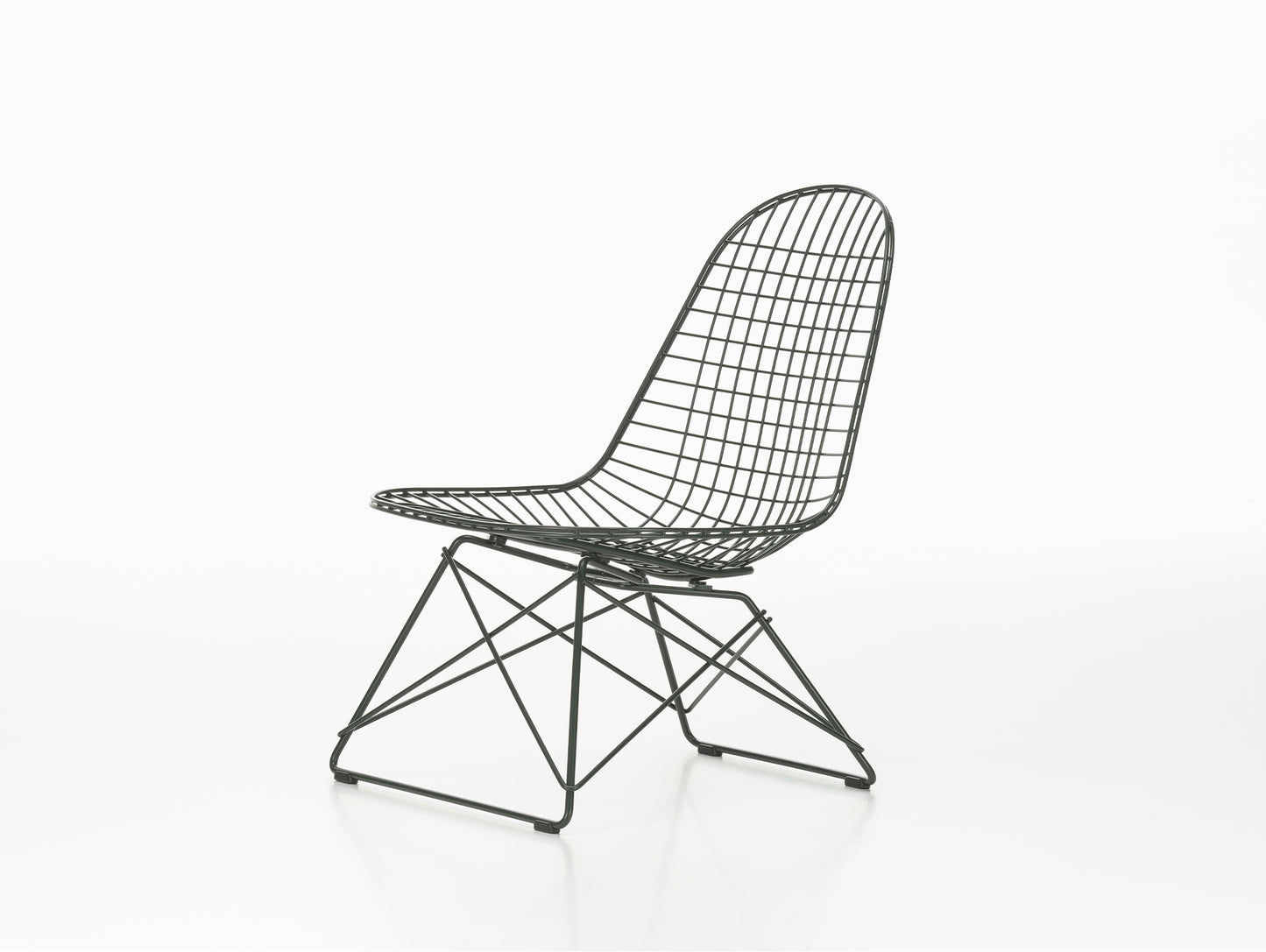 Eames LKR Wire Chair by Vitra - Dark Green Powder-Coated Steel