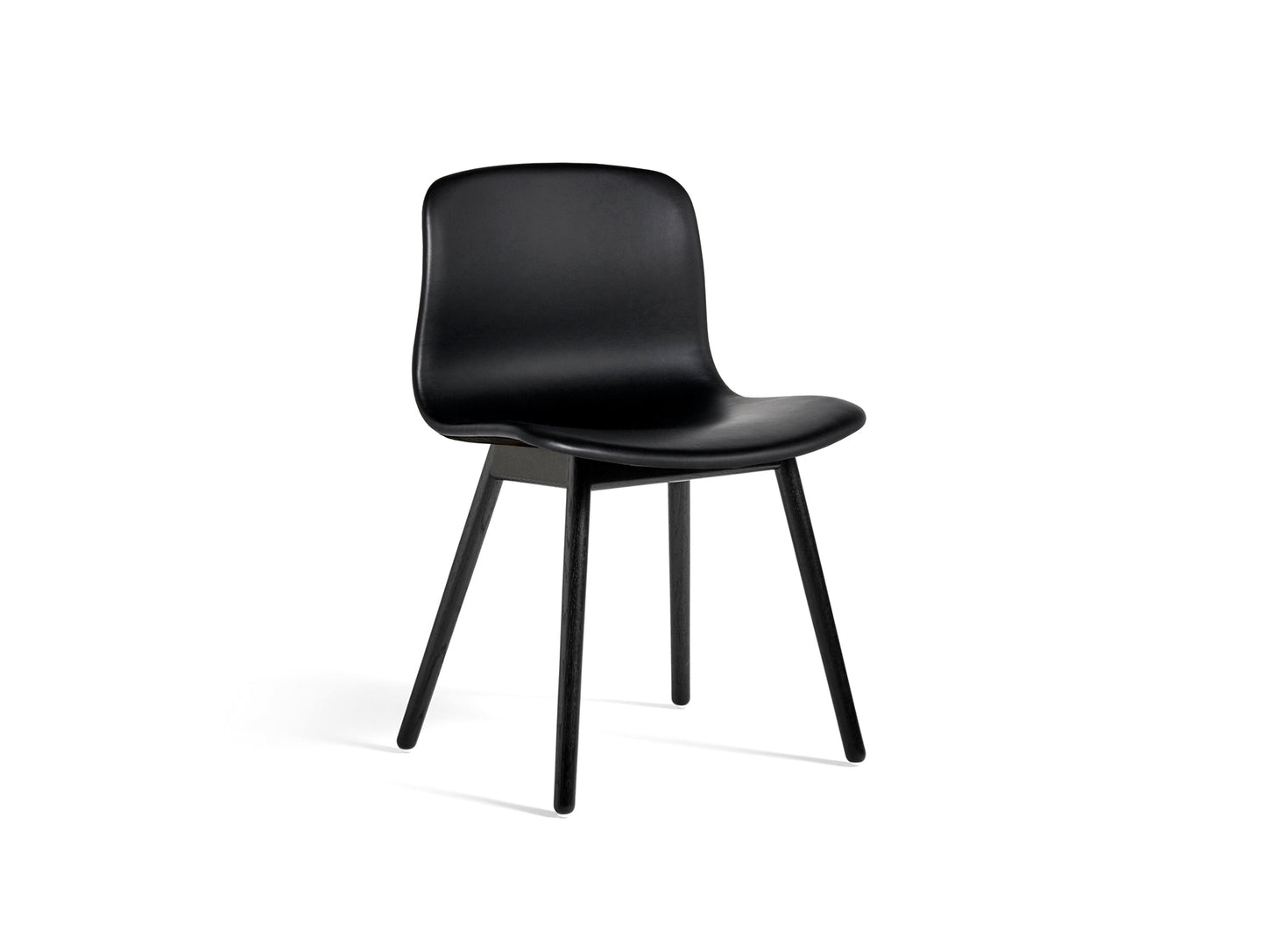 About A Chair AAC 13 by HAY - Black Sense Leather / Black Lacquered Oak Base