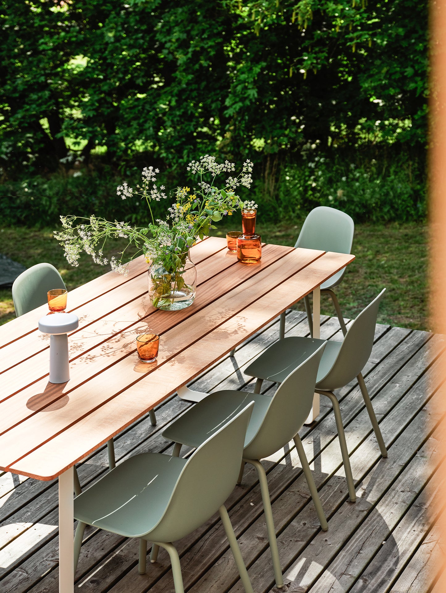 Fiber Outdoor Side Chair by Muuto - Dusty Green