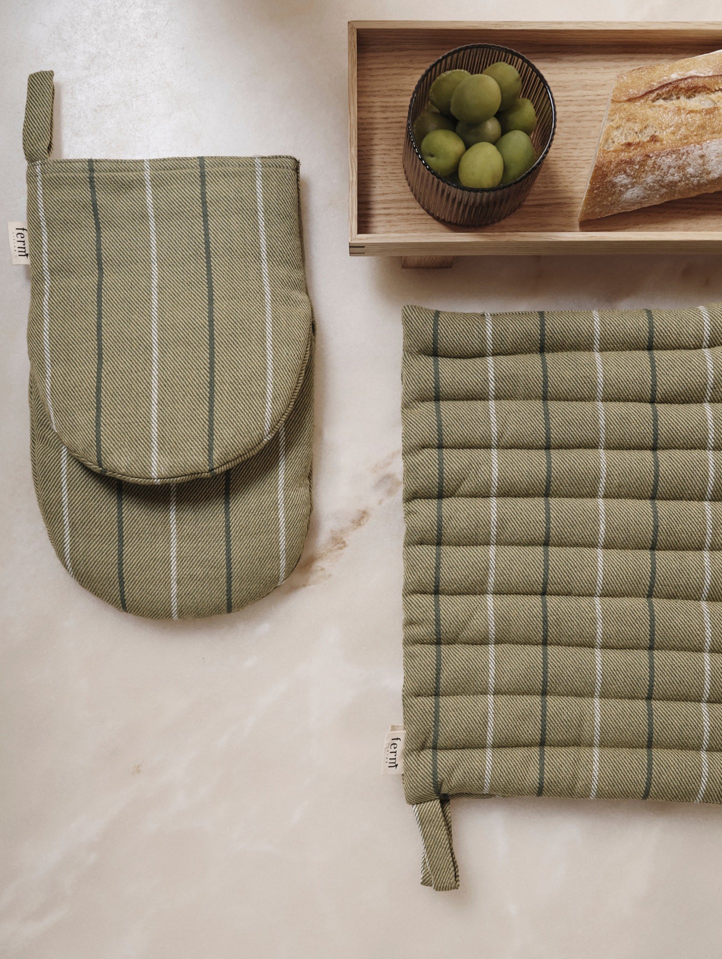 Ito Pot Holder - Set of 2 by Ferm Living / Seaweed