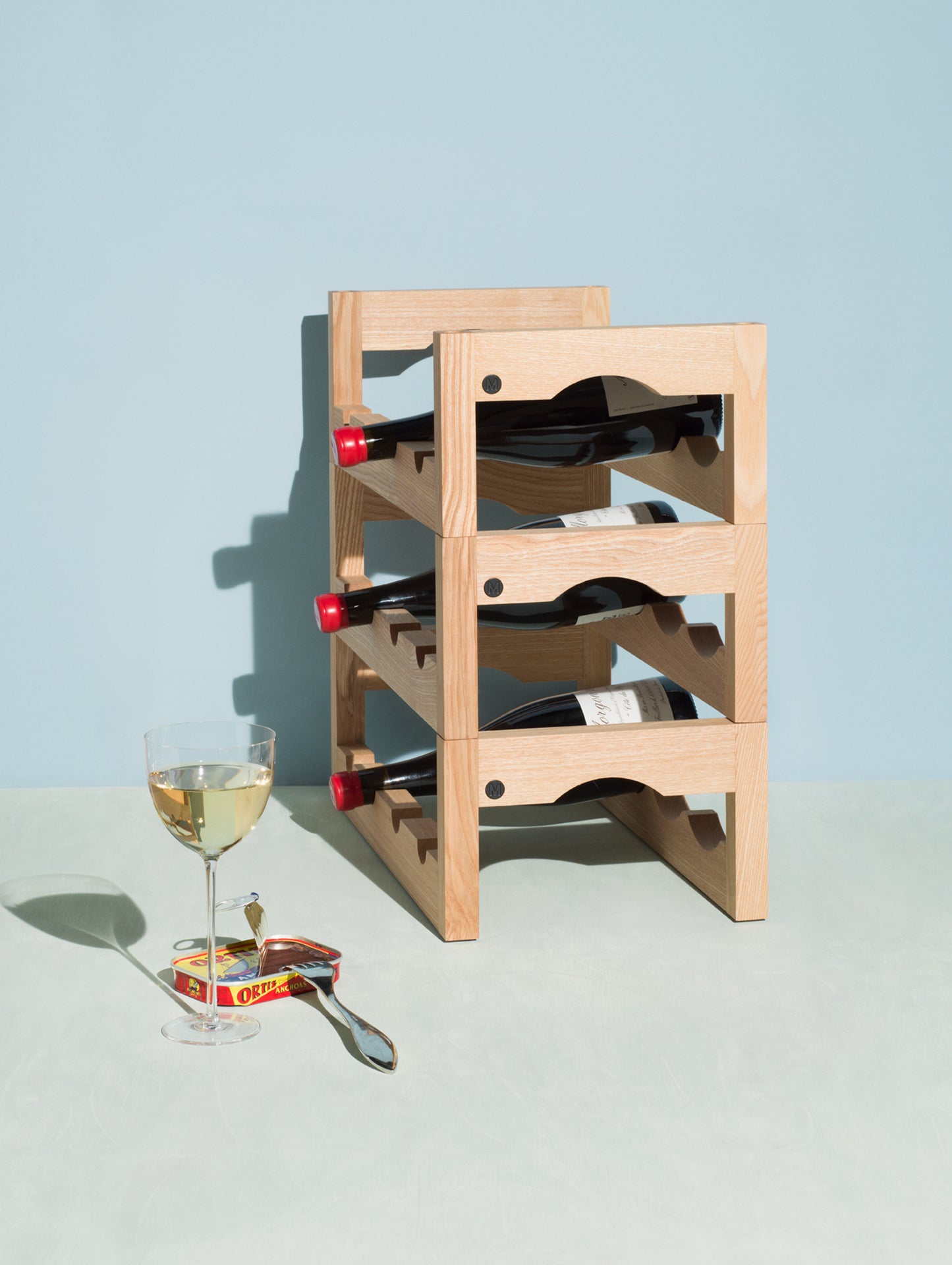 Silo Wine Rack by Massproductions - Oiled Ash