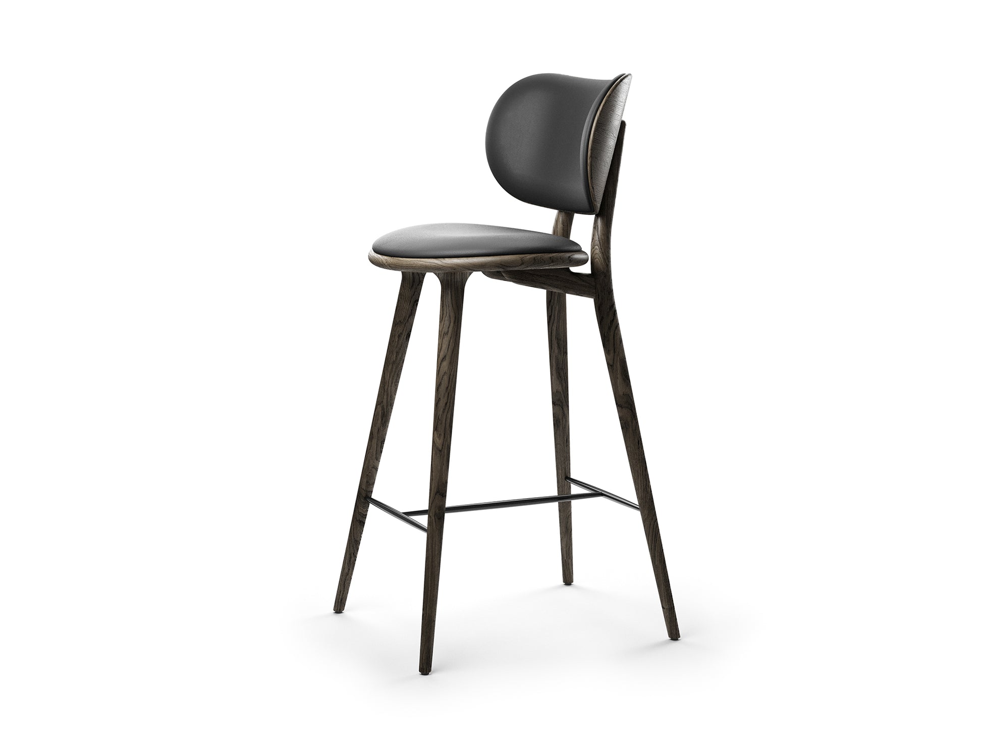 High Stool Backrest by Mater - H 74 cm / Sirka Grey Oak