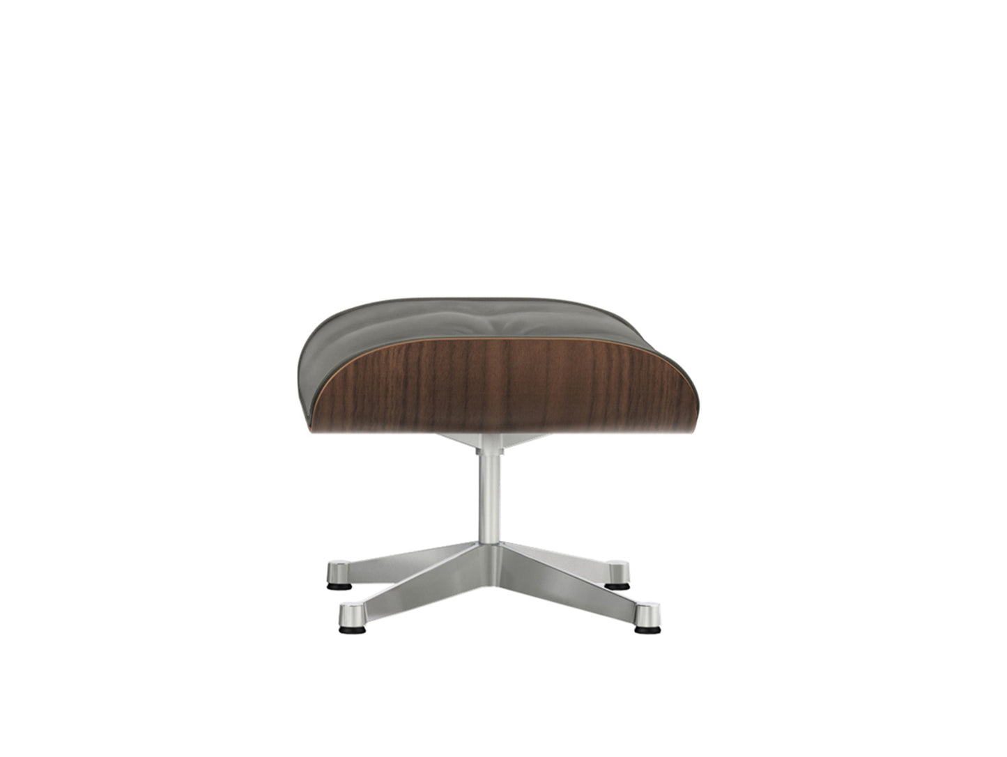Eames Lounge Ottoman by Vitra - Black Pigmented Walnut / Umbra Grey