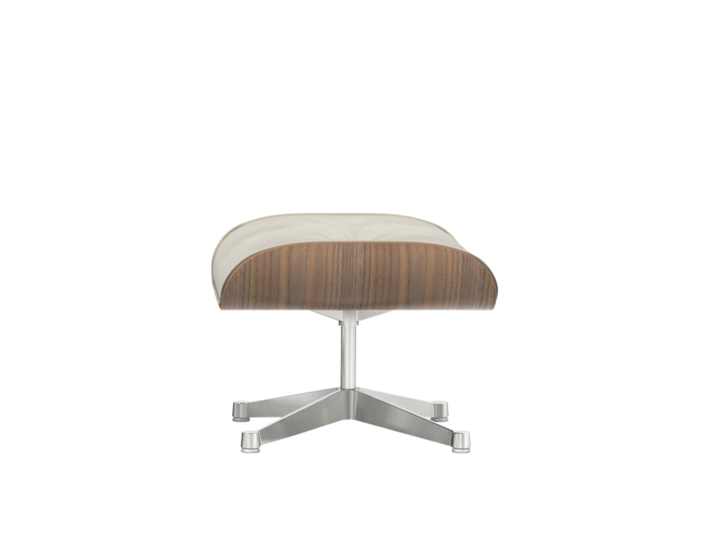 Eames Lounge Ottoman by Vitra - White Pigmented Walnut / Clay