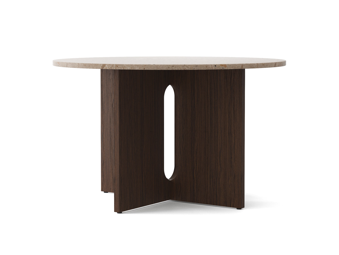 Androgyne Dining Table (Marble Edition) by Menu - Kunis Breccia Stone Top / Dark Oak Veneer Base