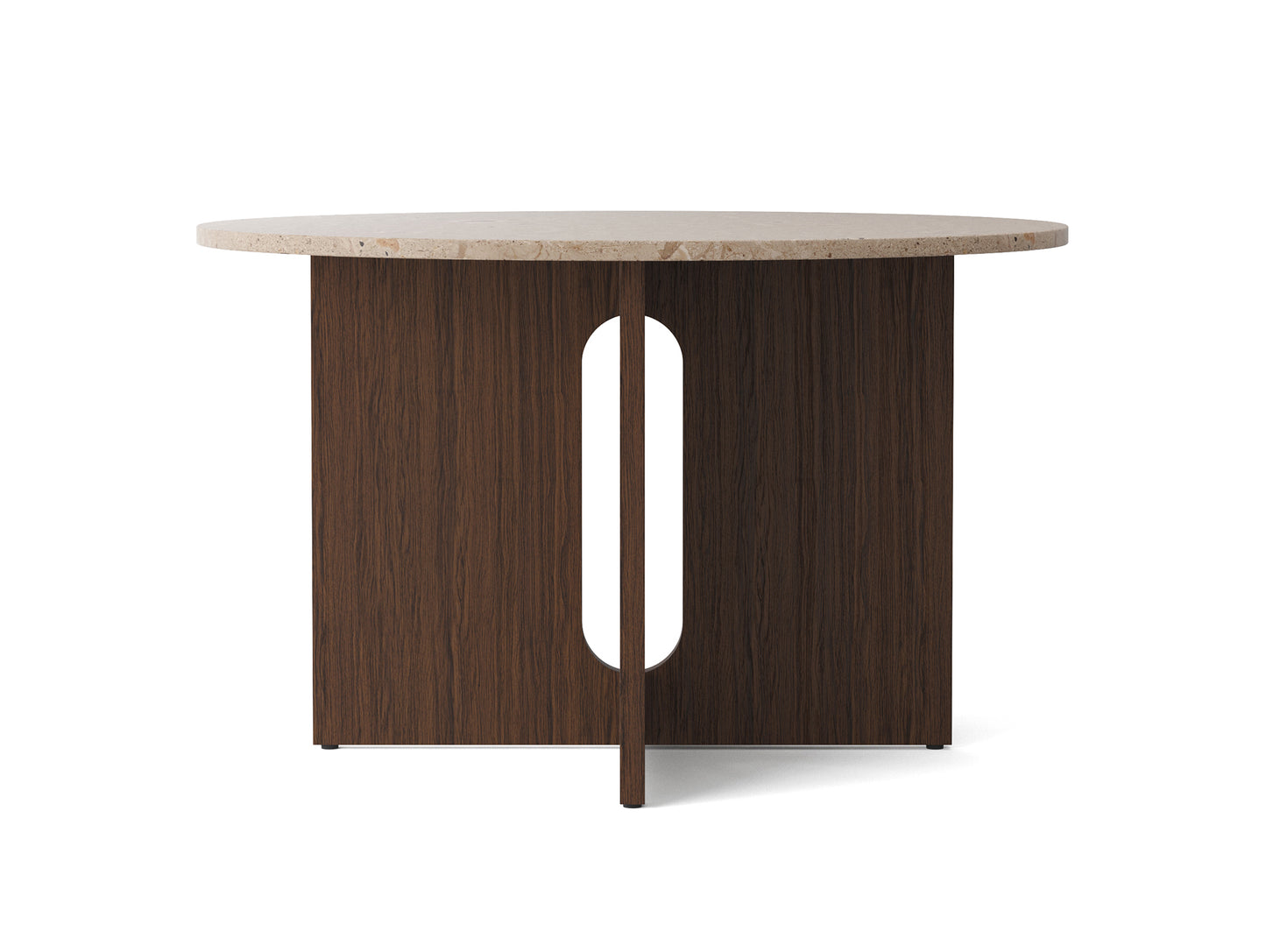 Androgyne Dining Table (Marble Edition) by Menu - Kunis Breccia Stone Top / Dark Oak Veneer Base