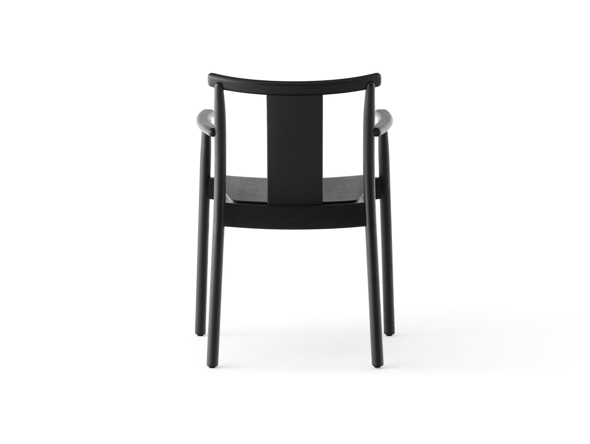 Merkur Dining Chair with Armrest by Menu - Black Lacquered Oak
