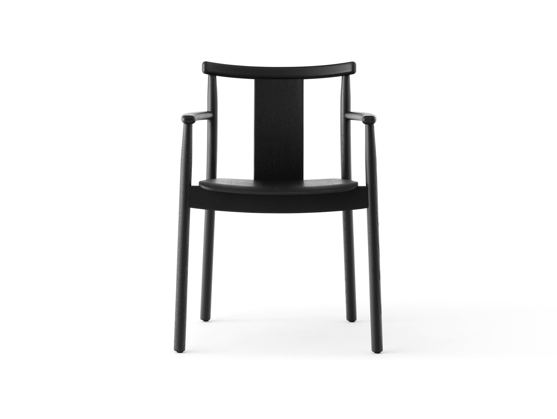 Merkur Dining Chair with Armrest by Menu - Black Lacquered Oak