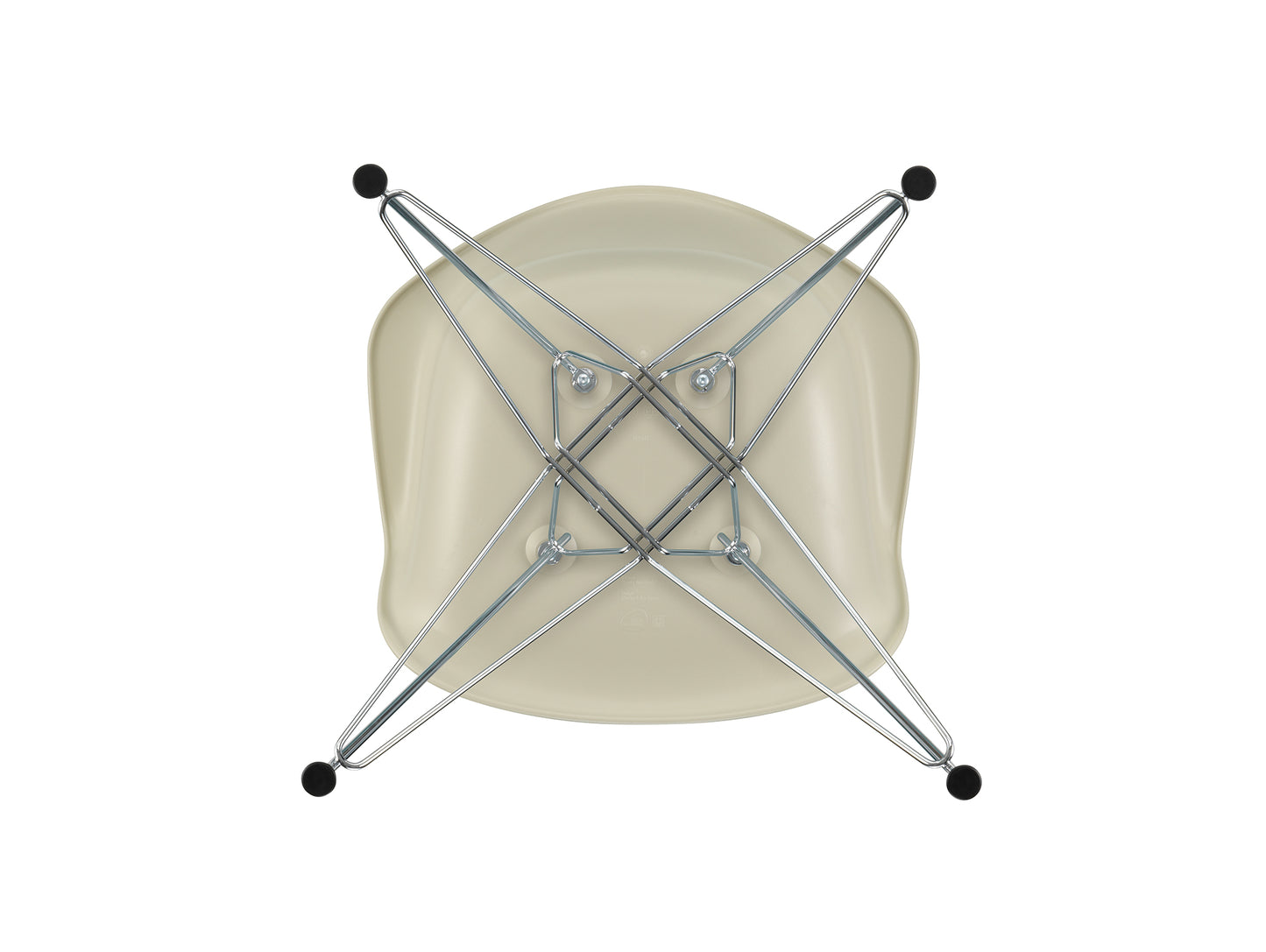 Eames DAR Plastic Armchair RE by Vitra - 11 Pebble Shell / Chrome Base