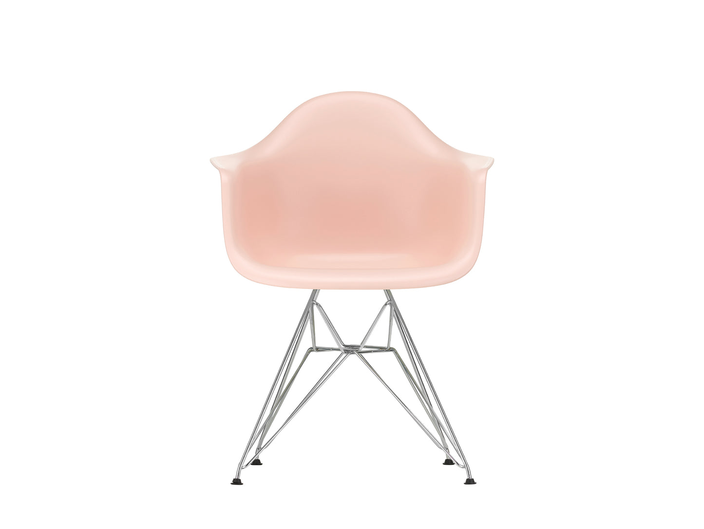 Eames DAR Plastic Armchair RE by Vitra - 41 Palerose Shell / Chrome Base