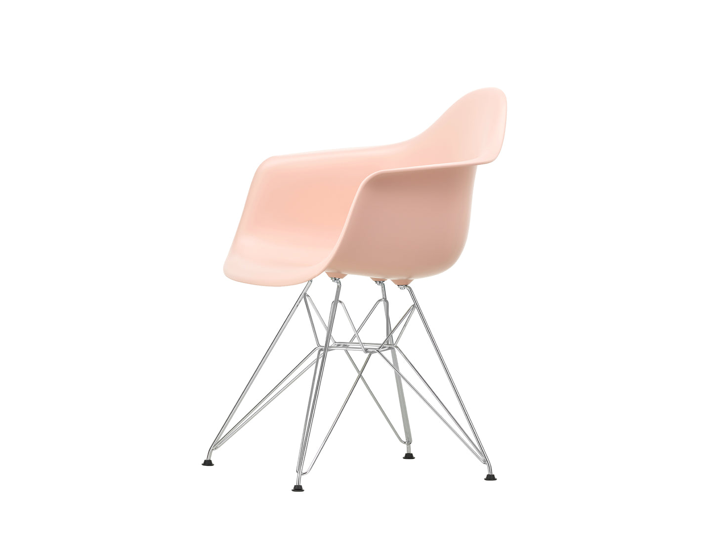 Eames DAR Plastic Armchair RE by Vitra - 41 Palerose Shell / Chrome Base