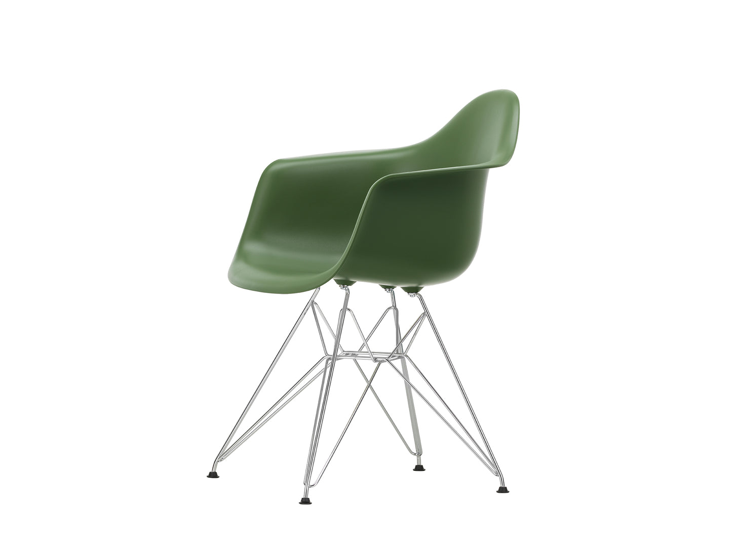 Eames DAR Plastic Armchair RE by Vitra -48 Forest Shell / Chrome Base