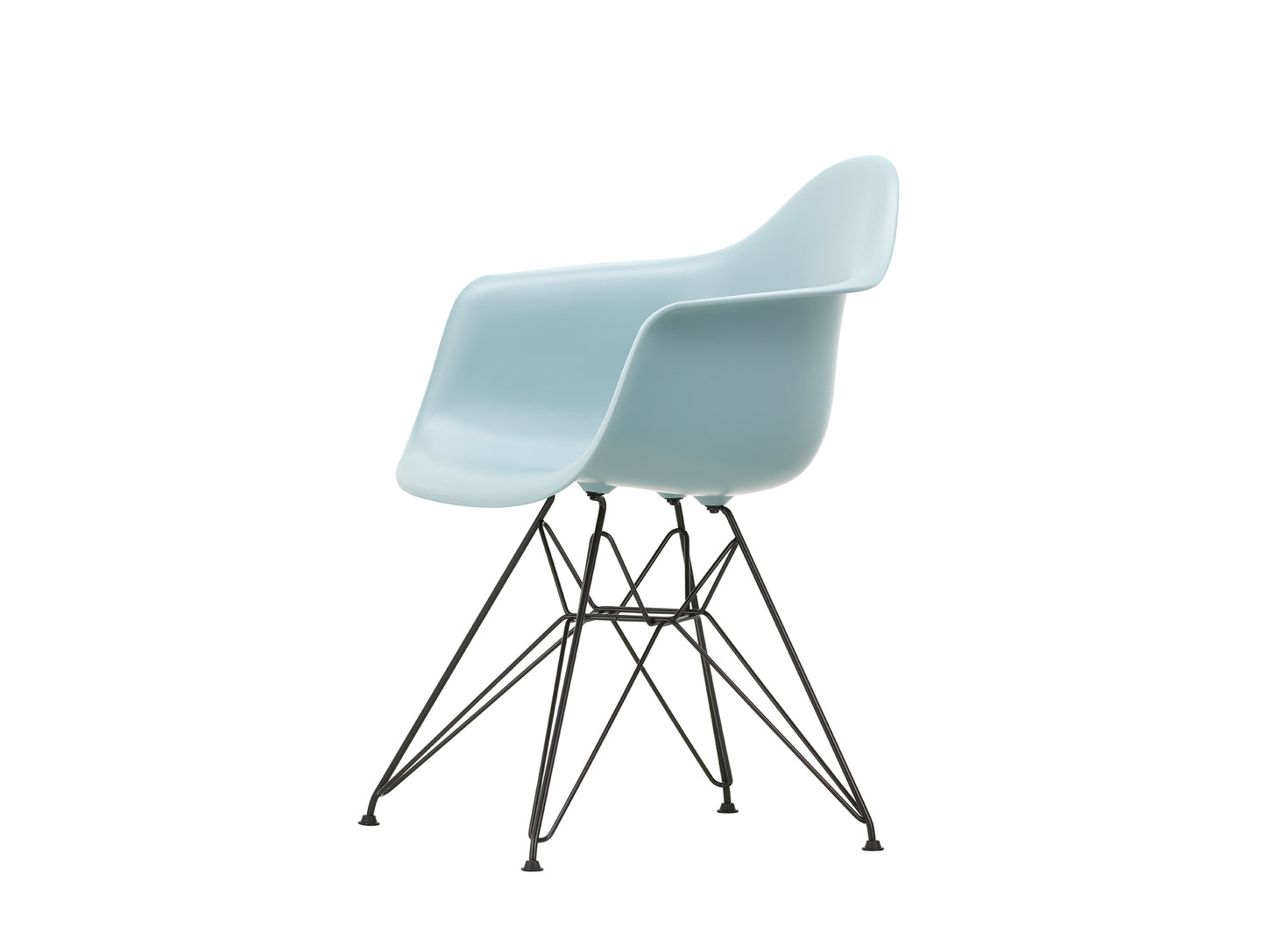 Eames DAR Plastic Armchair RE by Vitra - 23 Ice Grey Shell / Basic Dark Base
