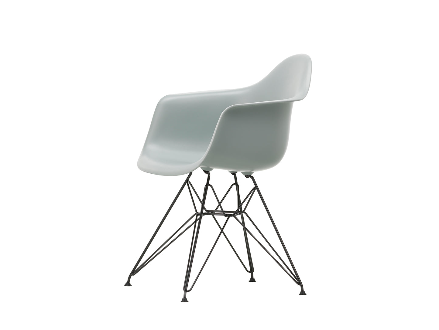 Eames DAR Plastic Armchair RE by Vitra - 24 Ice Grey Shell / Basic Dark Base