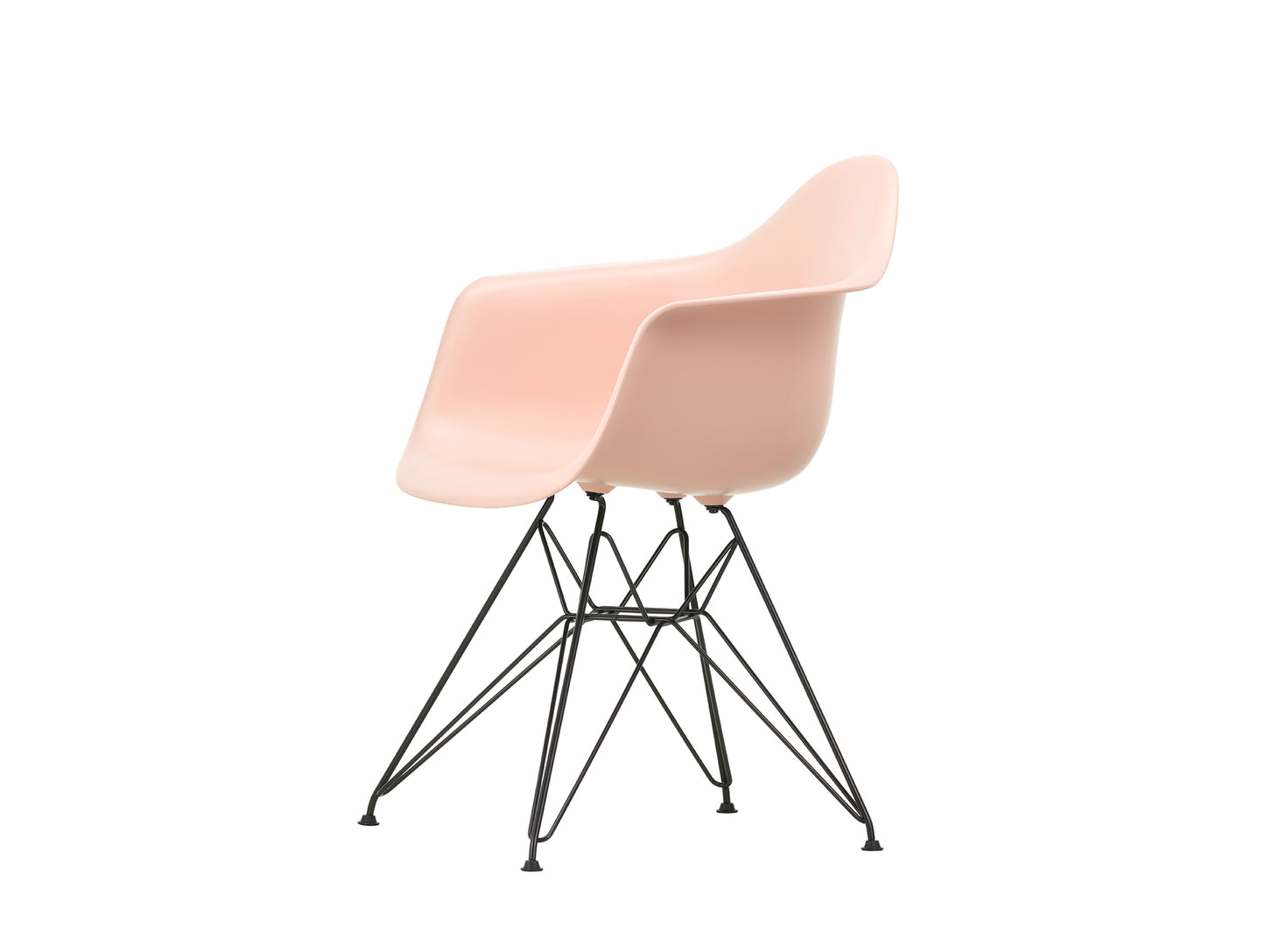 Eames DAR Plastic Armchair RE by Vitra - 41 Pale Rose Shell / Basic Dark Base