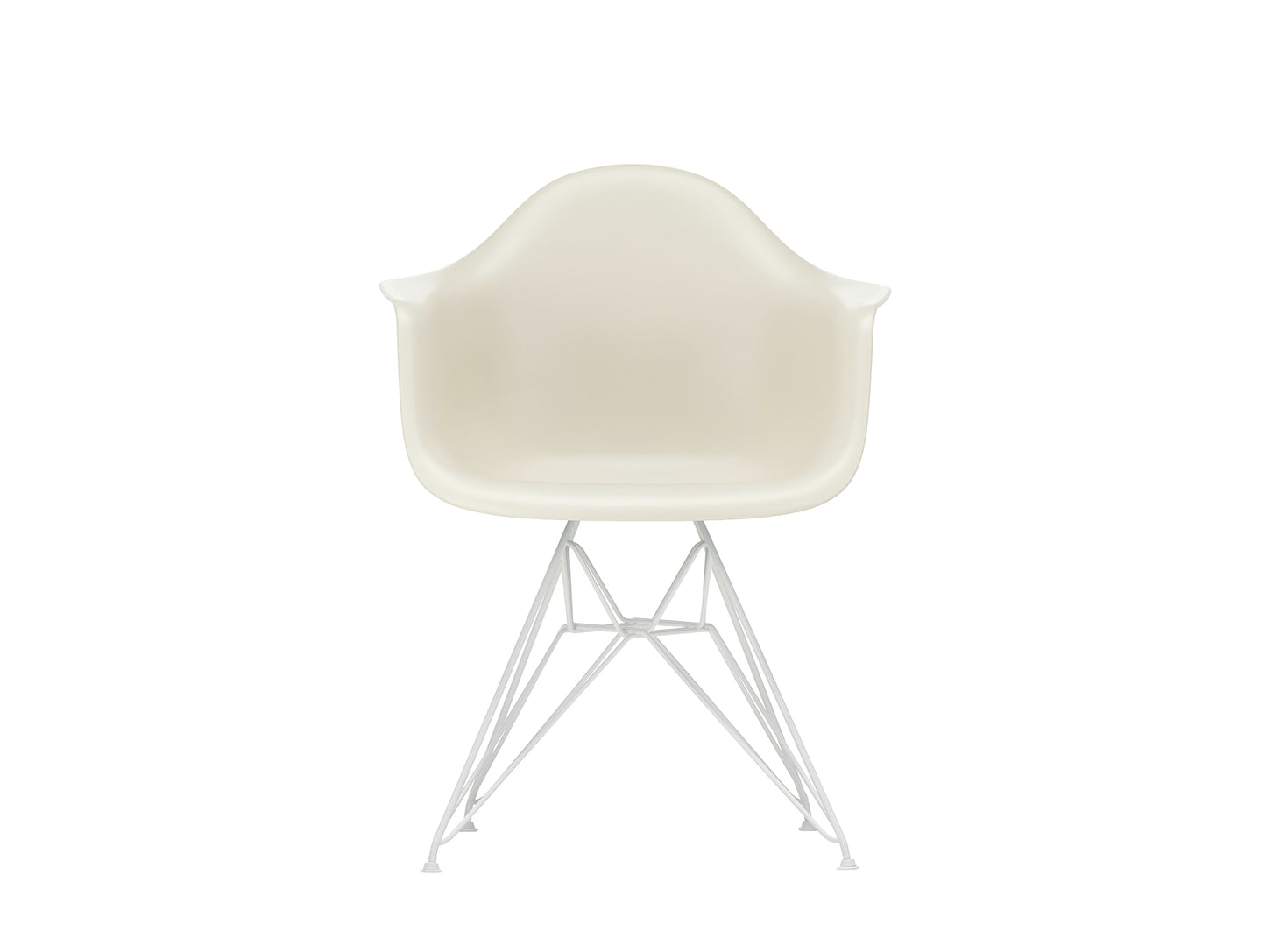 Eames DAR Plastic Armchair RE by Vitra - 11 Pebble Shell / White Base