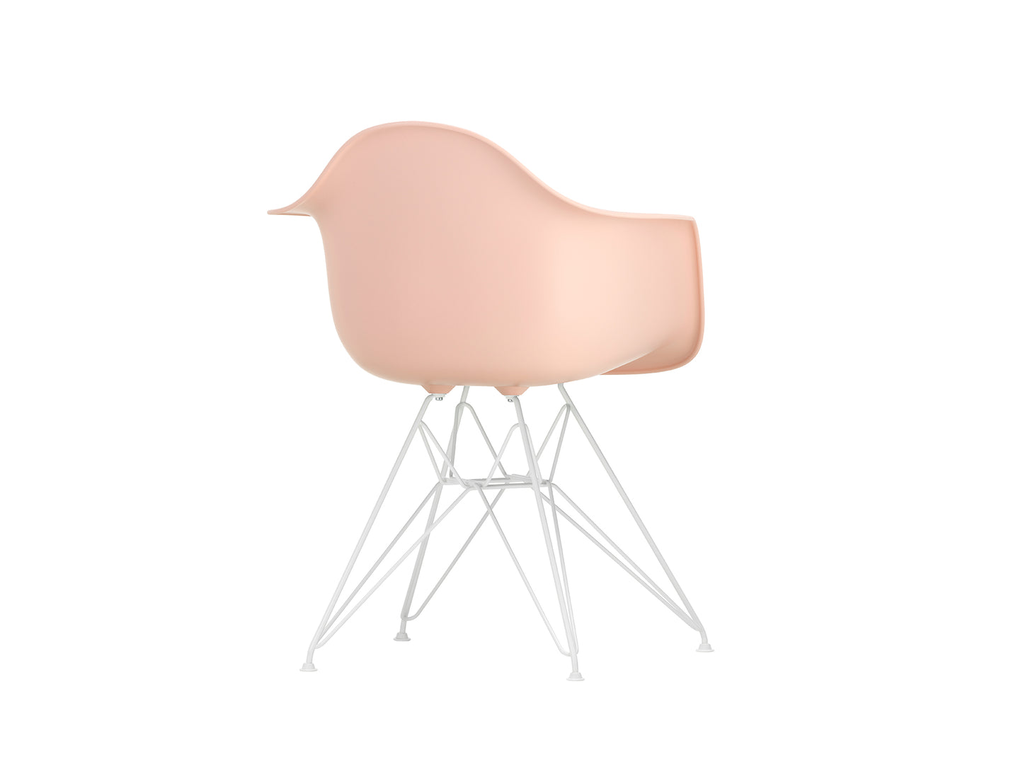 Eames DAR Plastic Armchair RE by Vitra - 41 Pale Rose Shell / White Base
