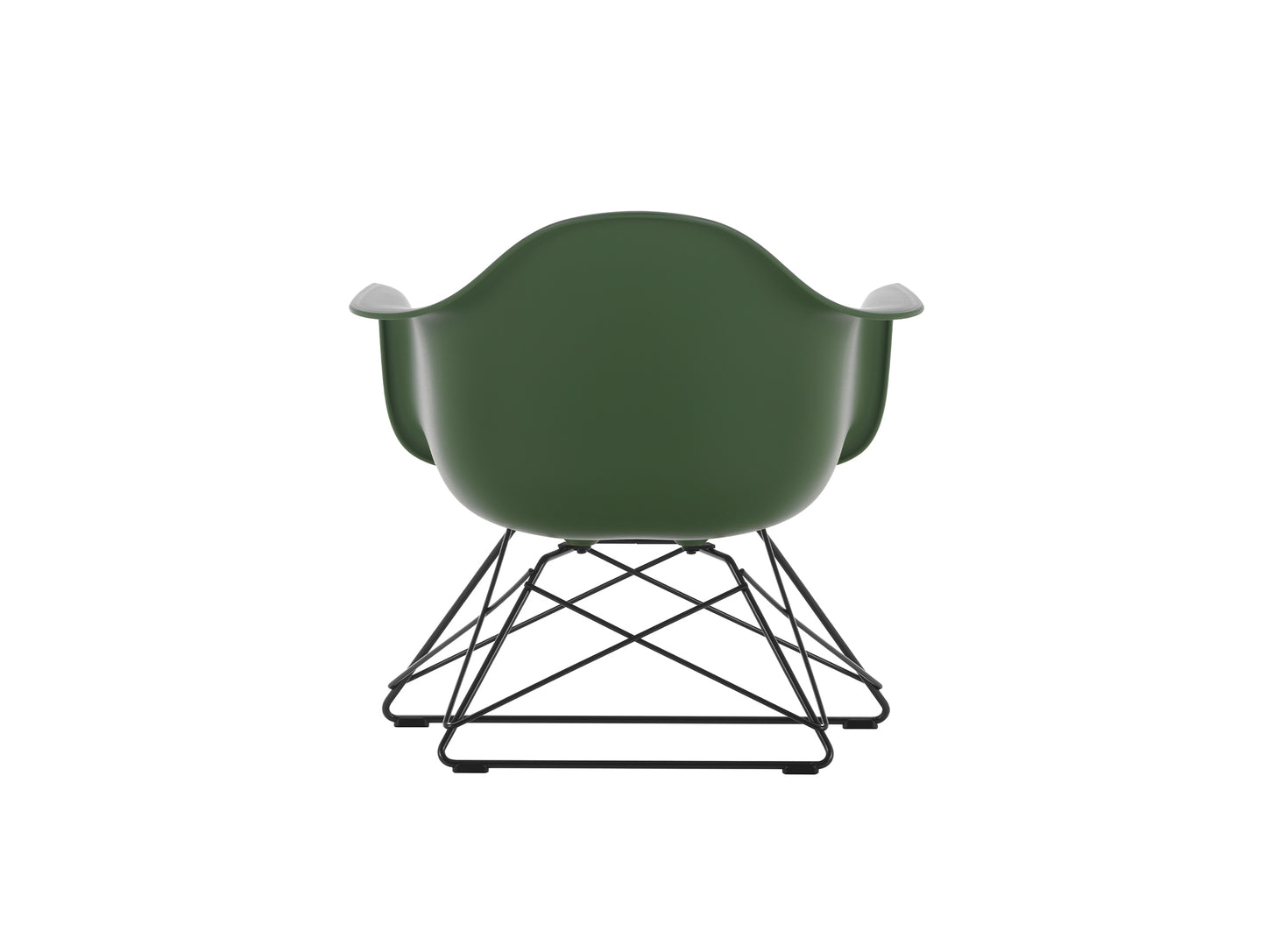 Eames Plastic Armchair LAR by Vitra - Forest 48 Shell / Basic Dark Powder-Coated Steel Base