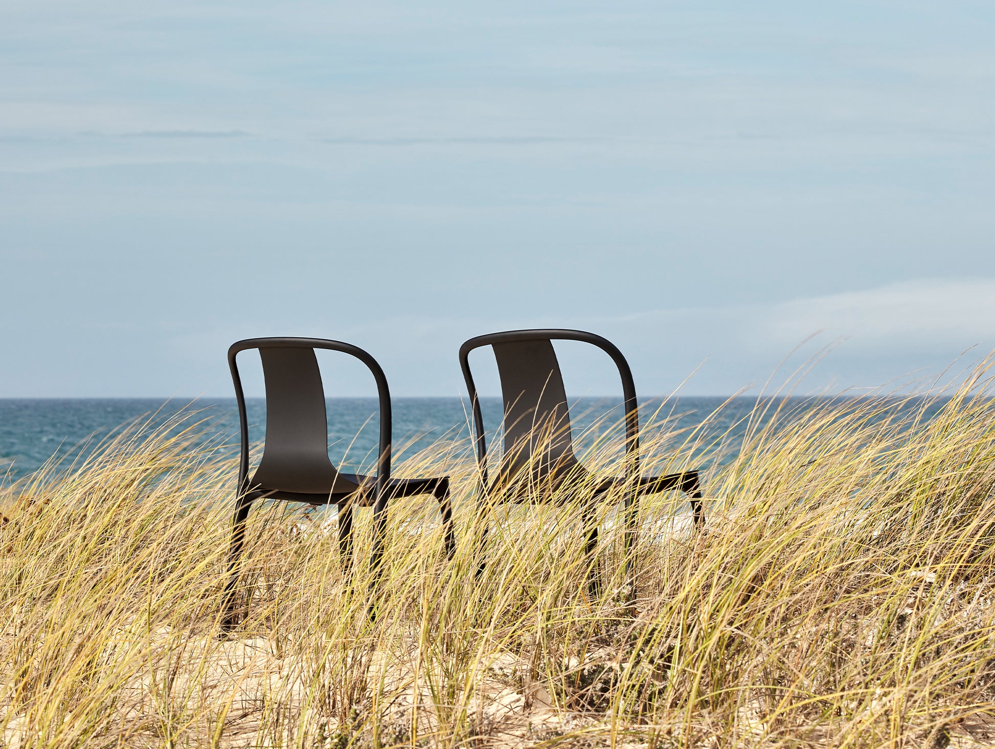 Belleville Chair Plastic by Vitra - Deep Black