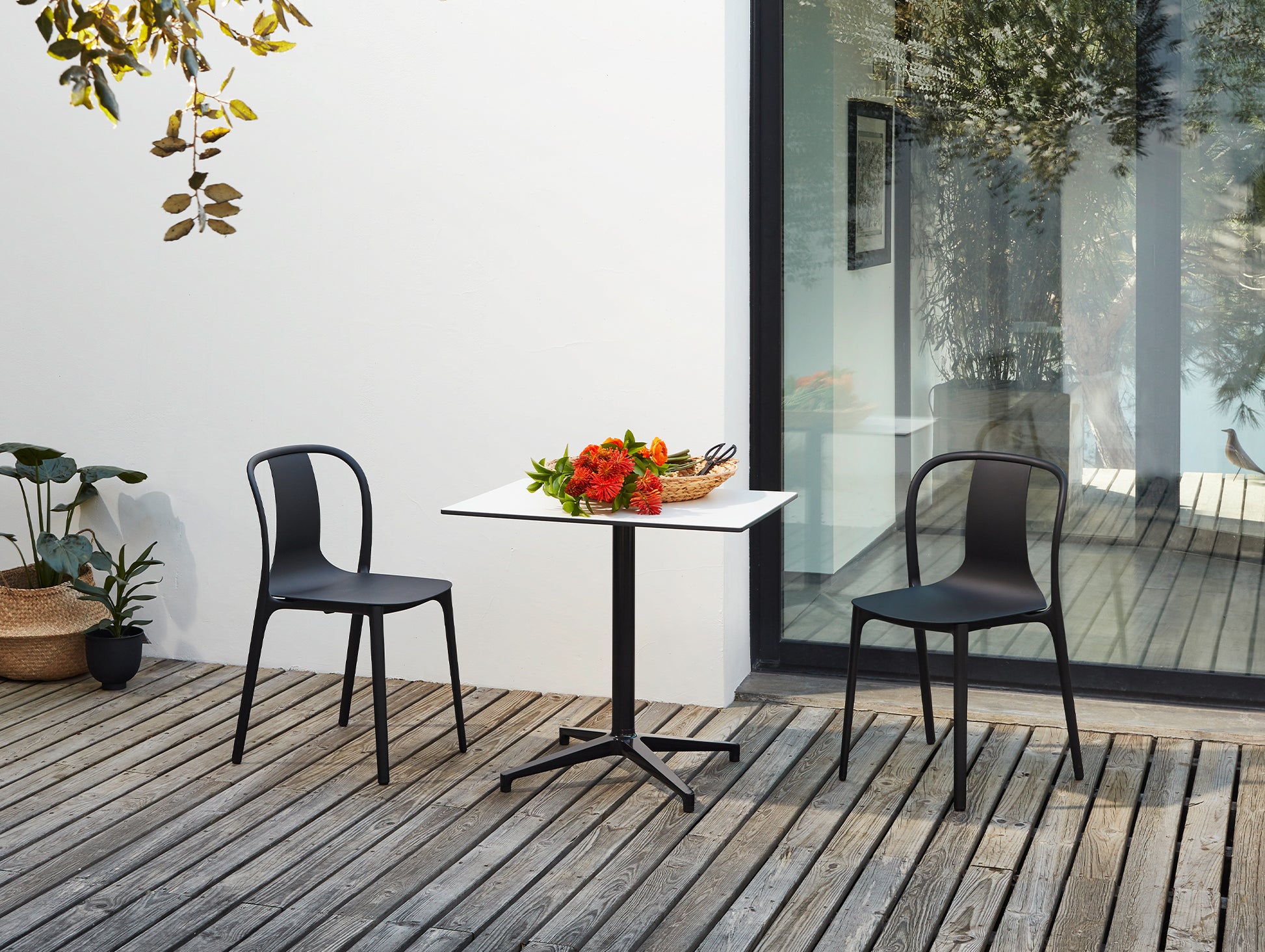Belleville Chair Plastic by Vitra - Deep Black