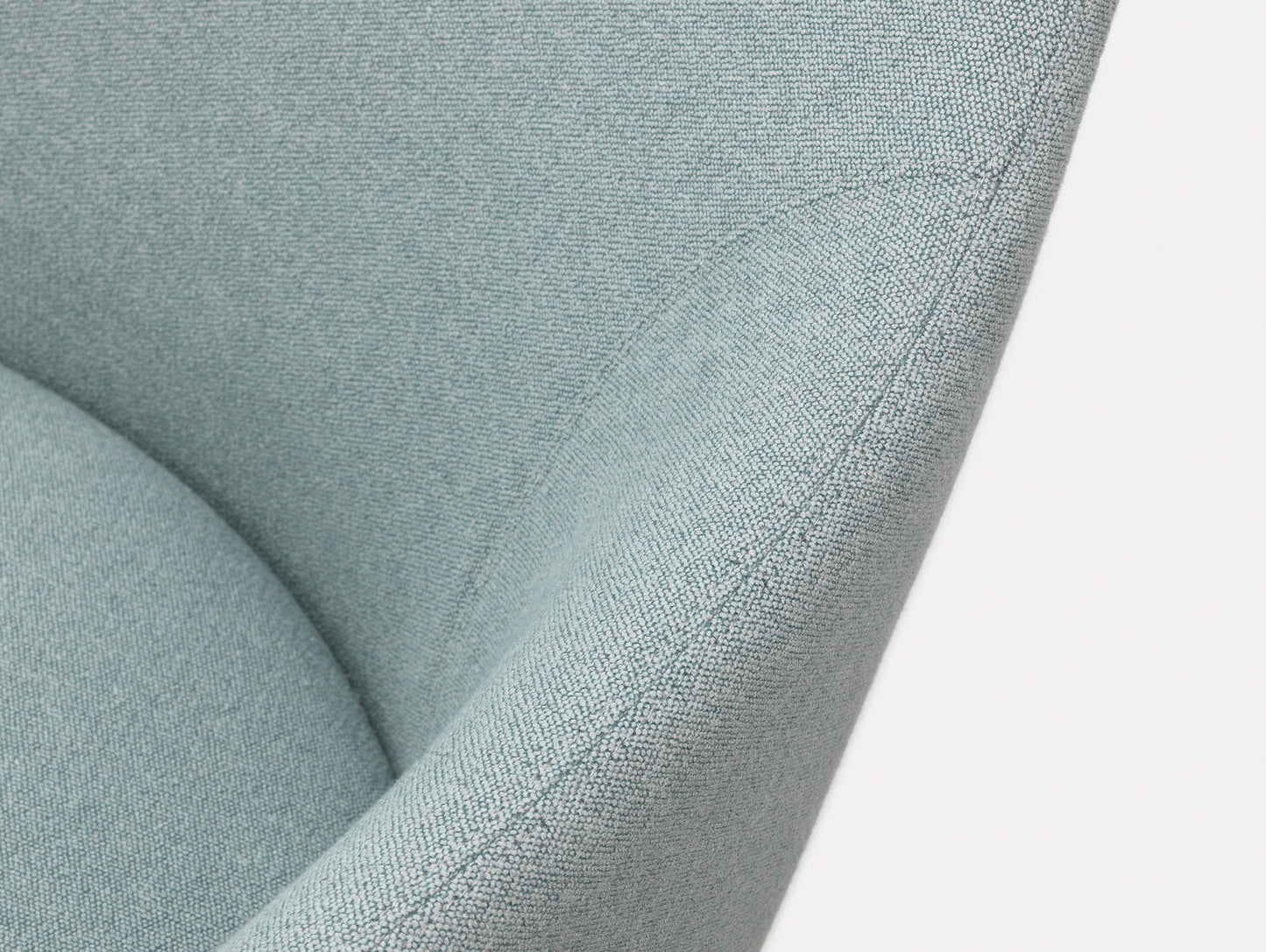 HAL Lounge Chair by Vitra - Natural Varnished Oak Base / Loose Seat Cushion / Dumet 28 Sage / Steel Blue (F80)