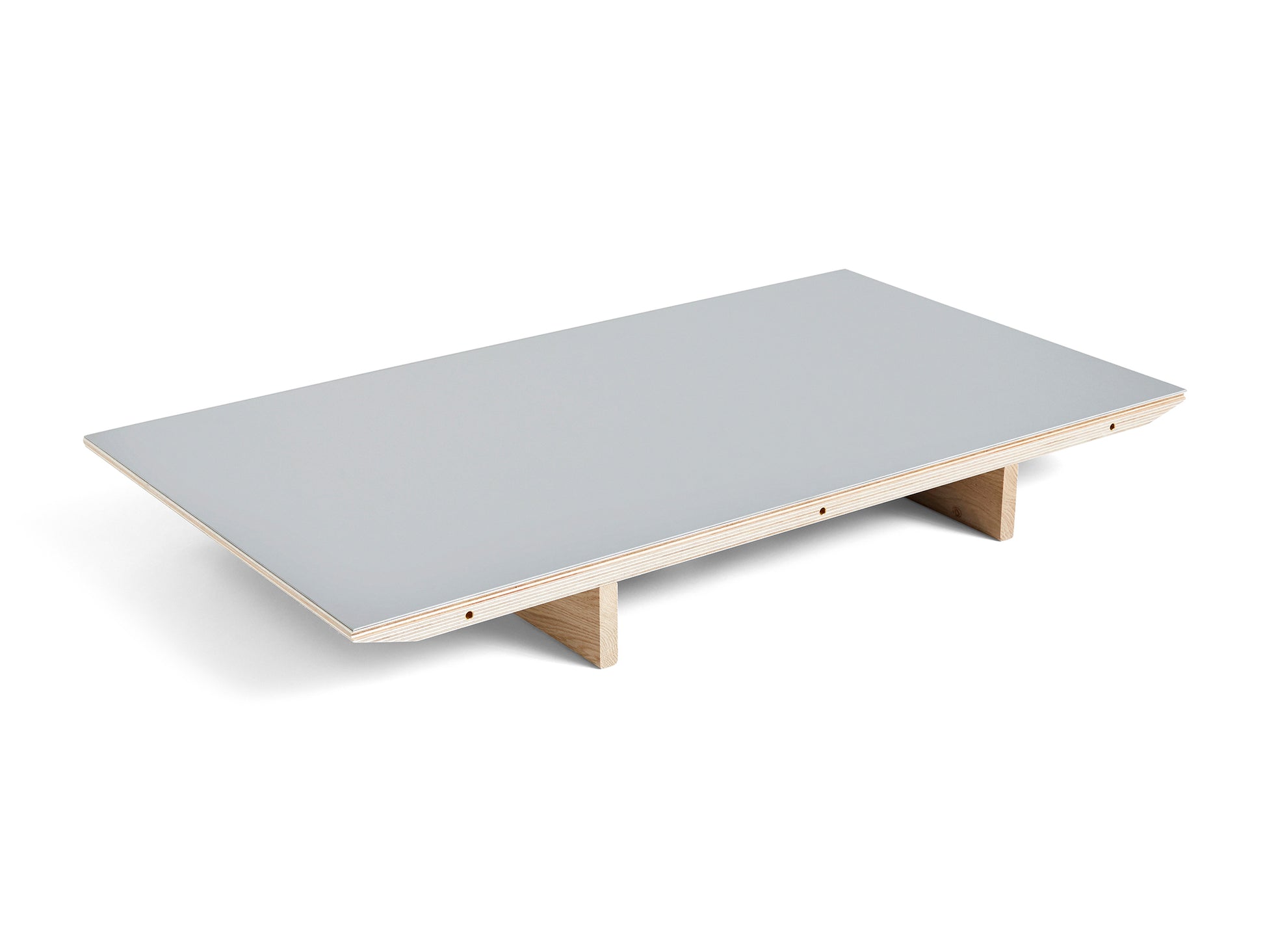 CPH30 Extendable Leaf and Leg by HAY - 50x90 / Grey Linoleum / Lacquered Oak