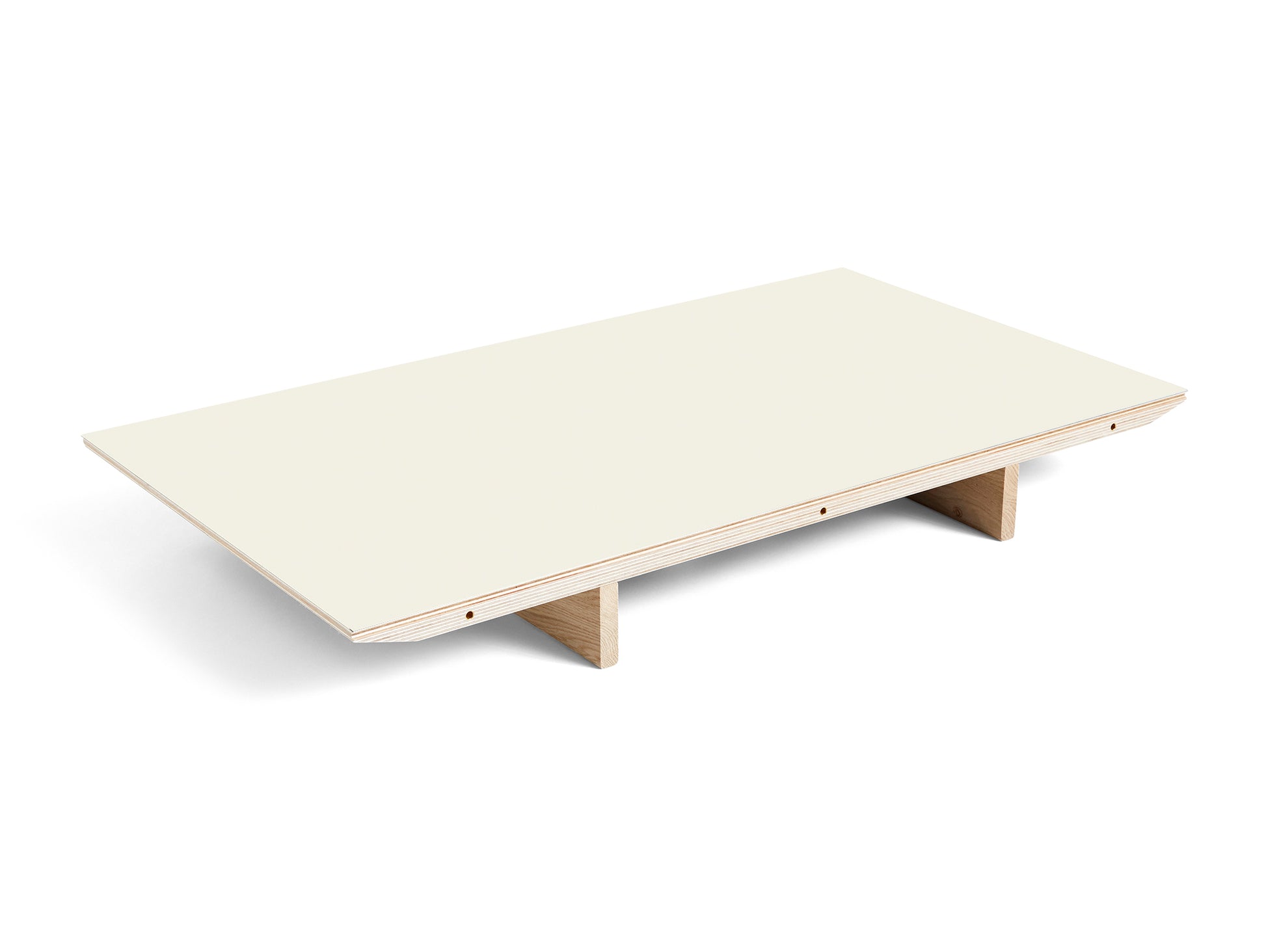 CPH30 Extendable Leaf and Leg by HAY - 50x90 / White Linoleum / Lacquered Oak