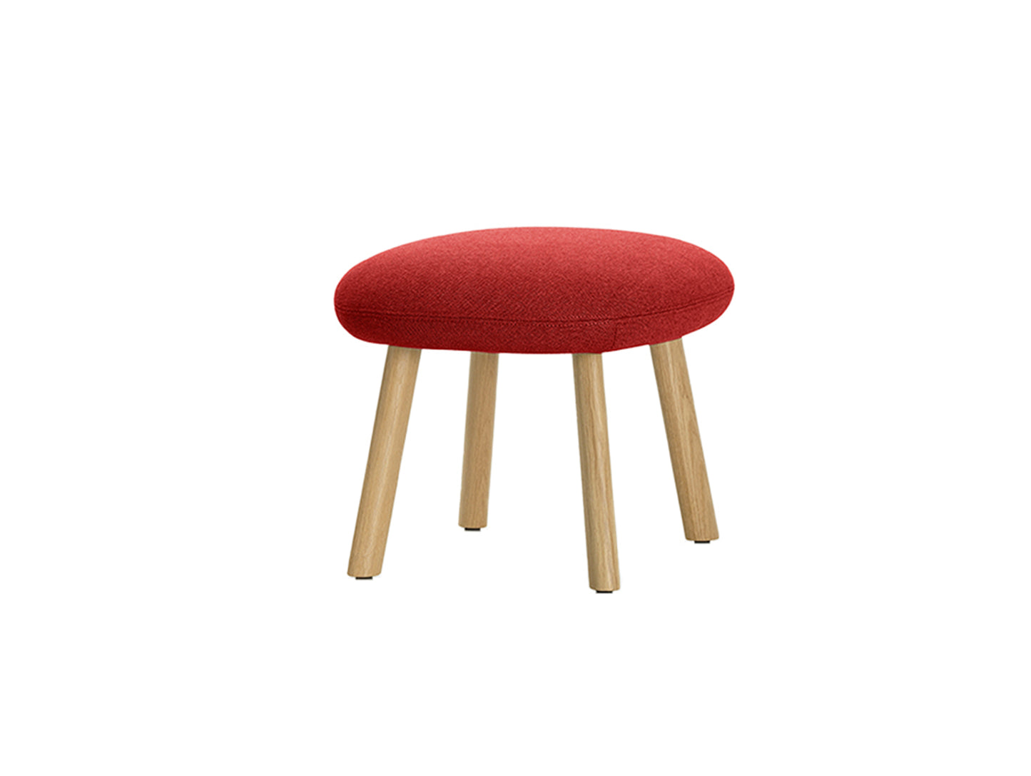 HAL Lounge Ottoman by Vitra - Natural Varnished Oak / Volo 77 Brick (F60)