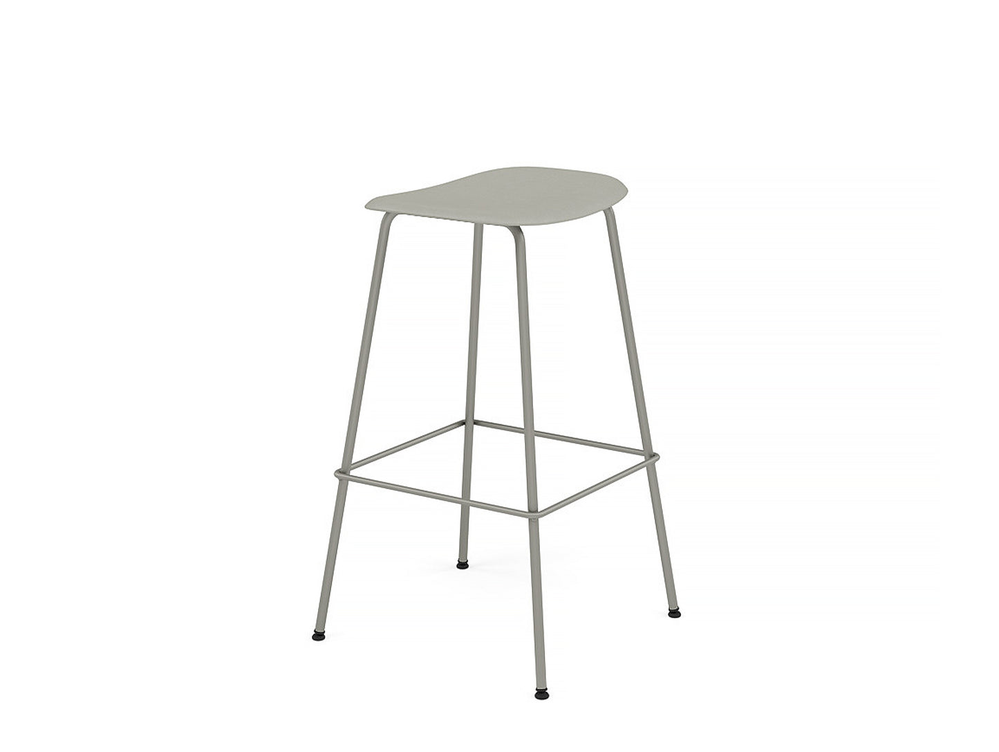 Fiber Barstool with Metal Base