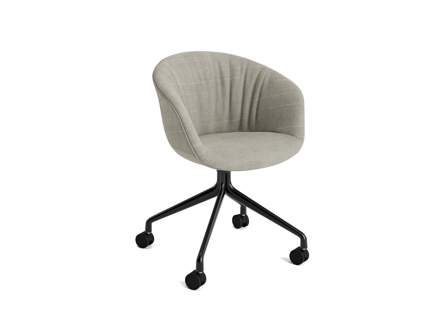 About A Chair AAC 25 Soft by HAY - Random Face Beige / Black Powder Coated Aluminium
