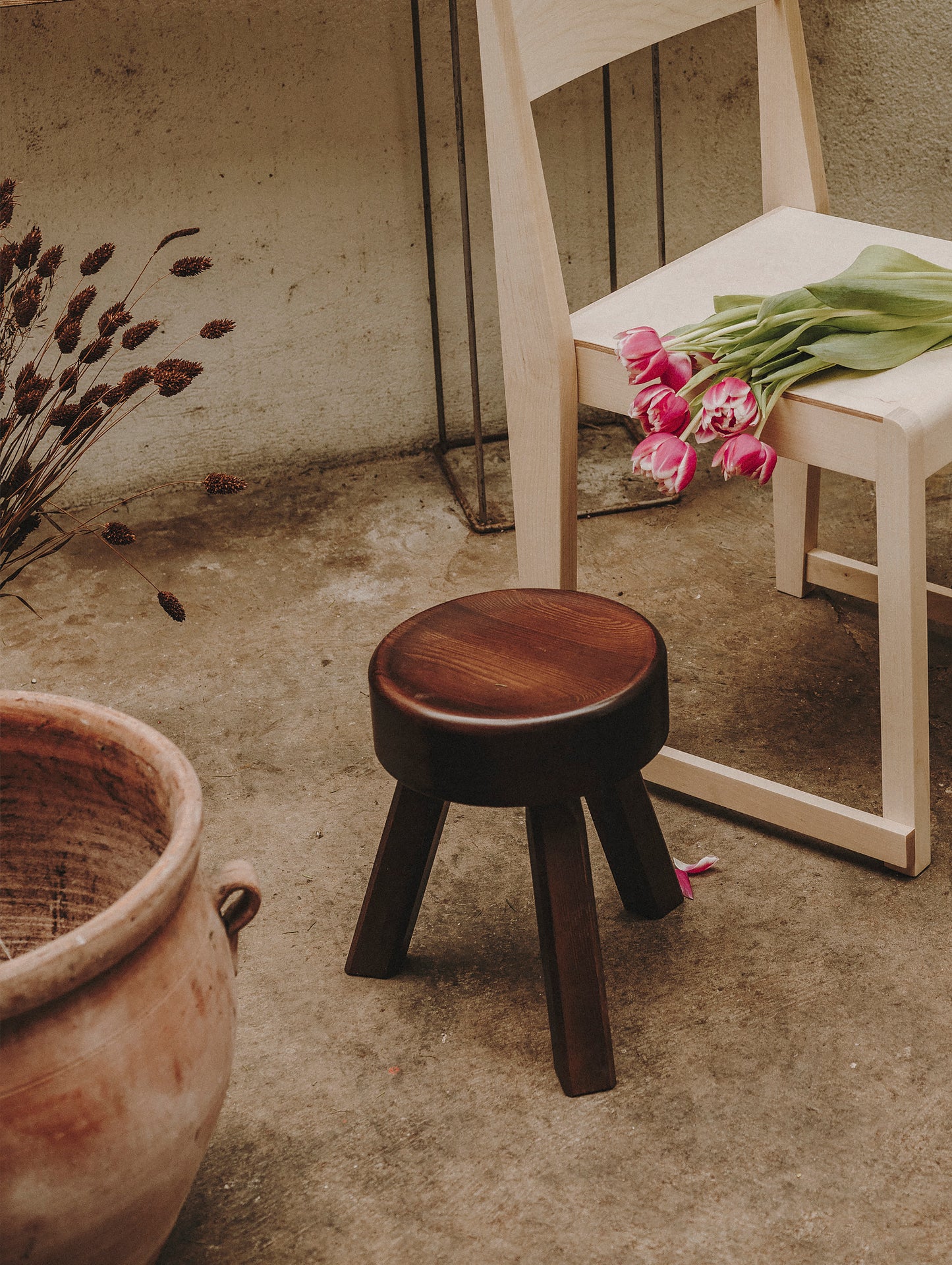 Frama AML Stool - Dark Oiled Pine