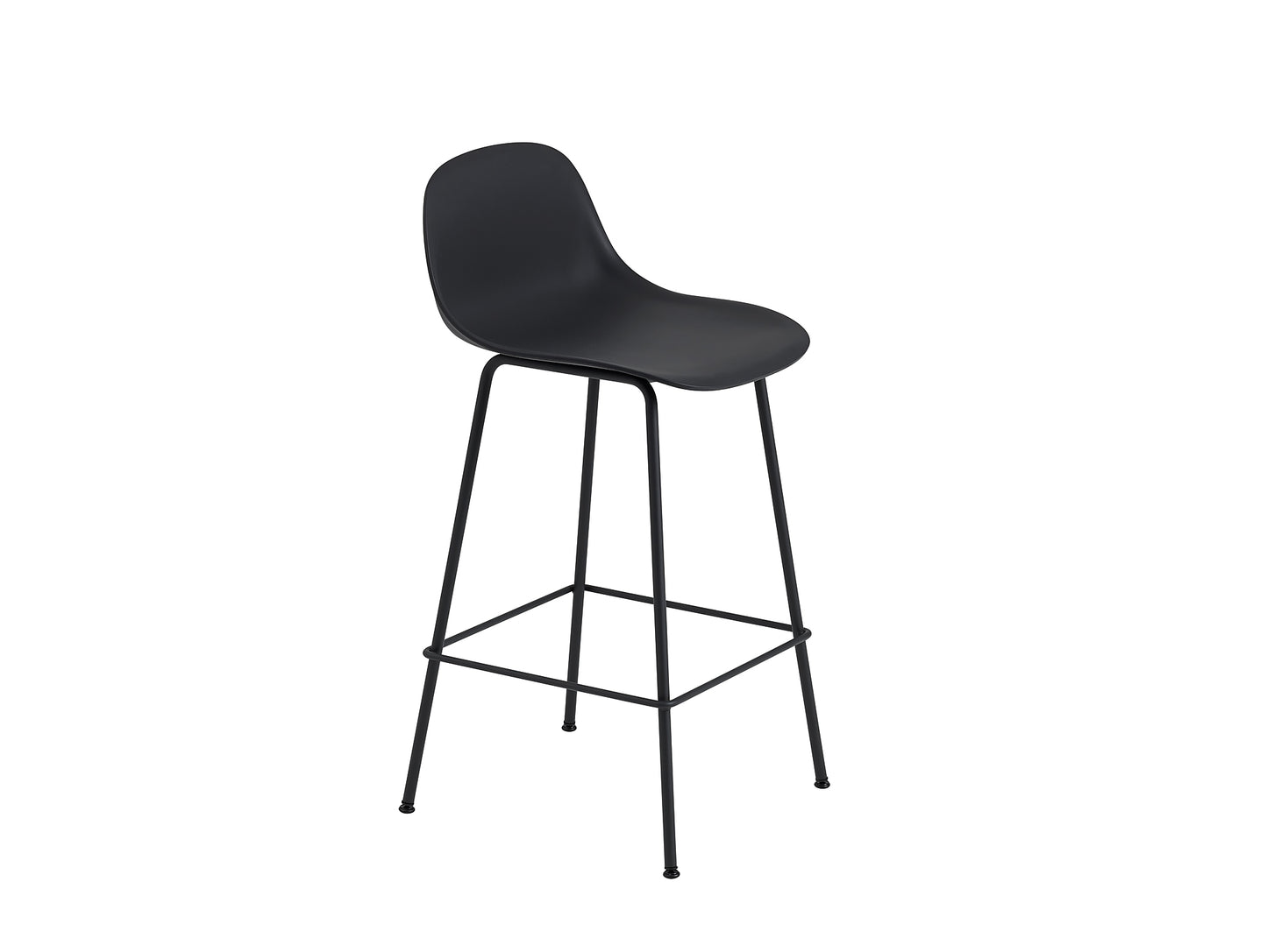 Fiber Barstool with Metal Base
