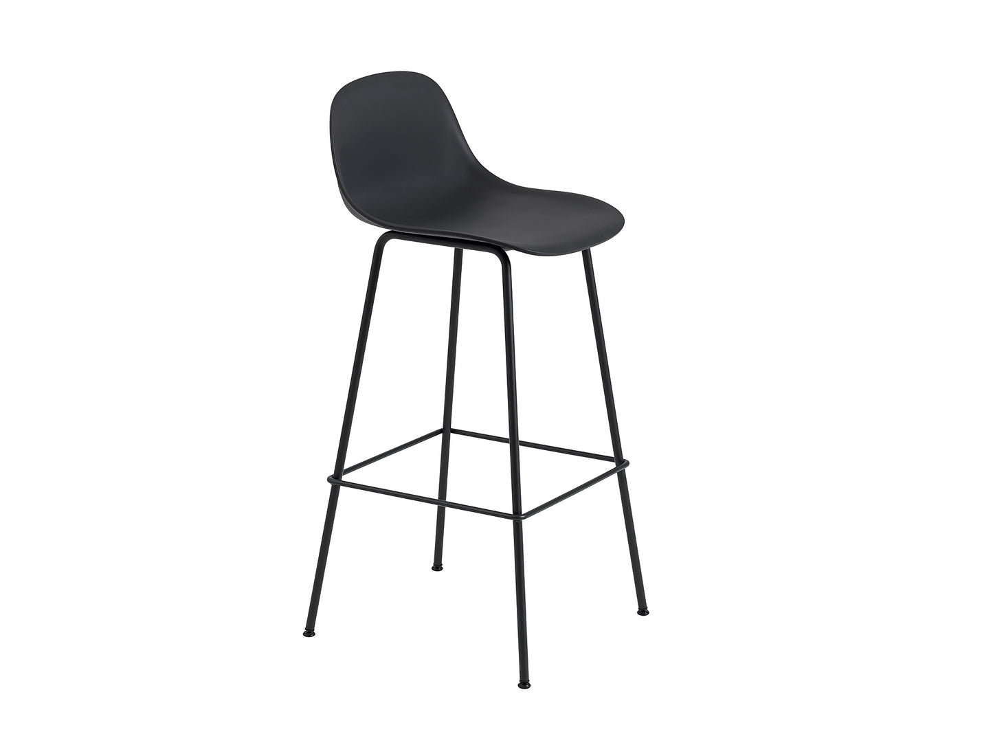 Fiber Barstool with Metal Base