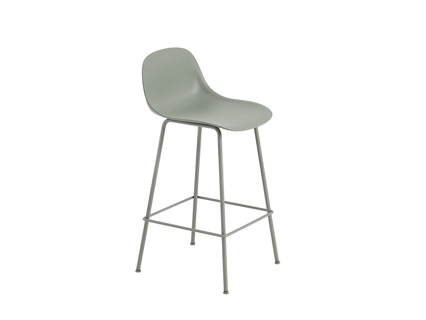 Fiber Barstool with Metal Base