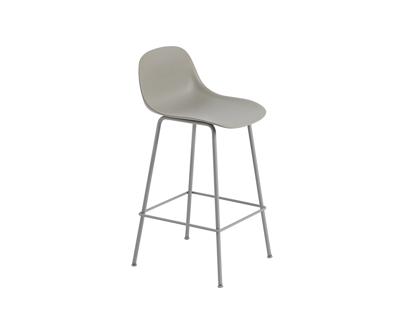 Fiber Barstool with Metal Base