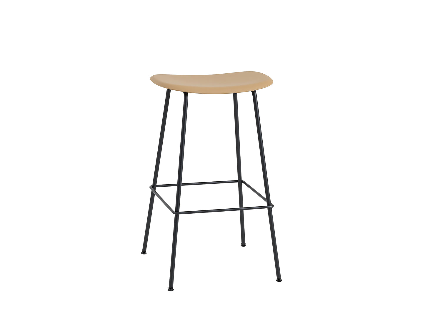 Fiber Barstool with Metal Base