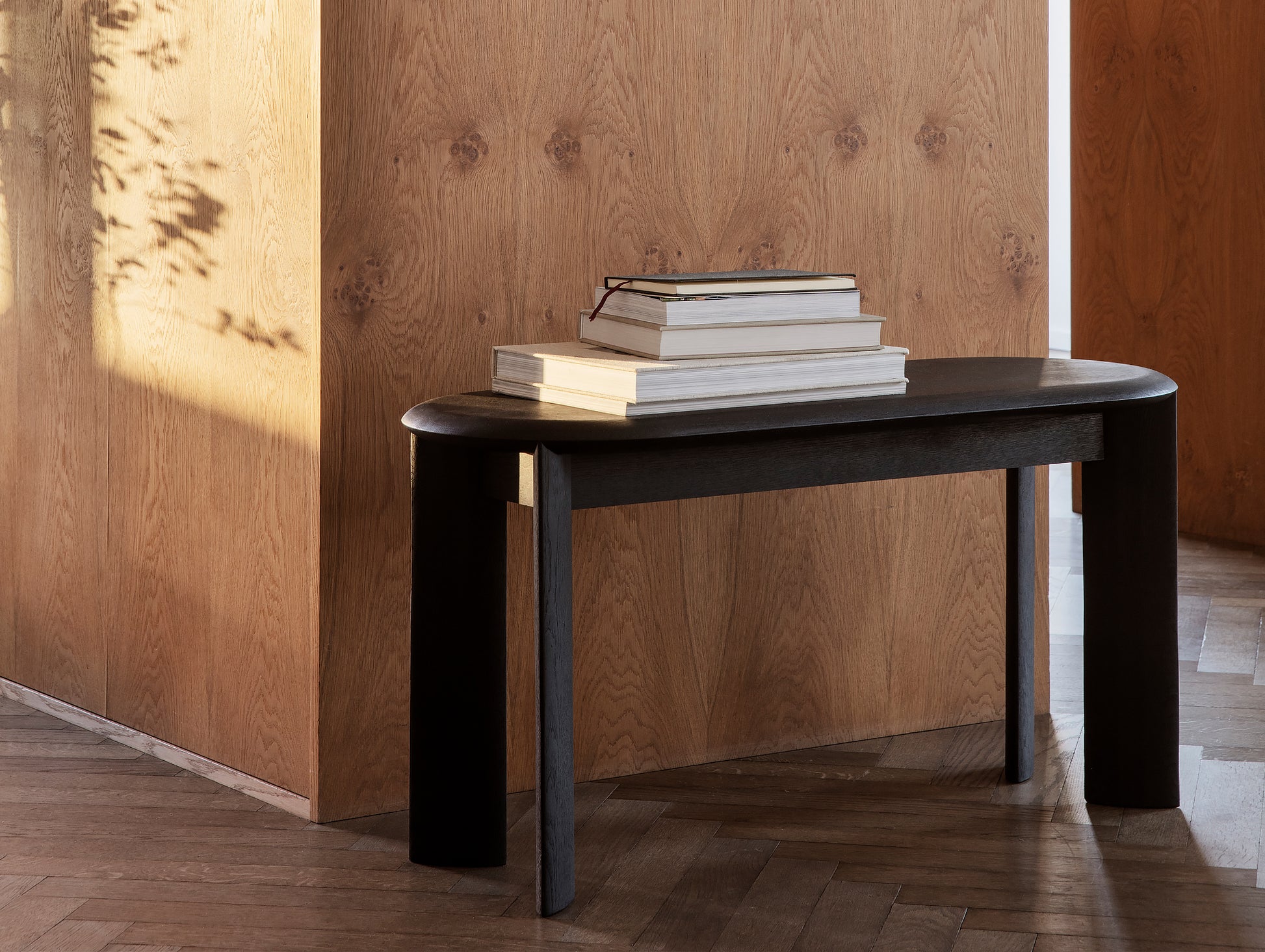 Black Oiled Oak Bevel Bench by Ferm Living