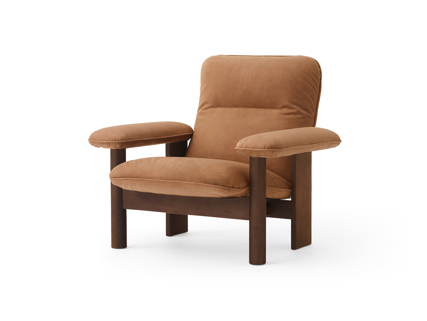 Brasilia Lounge Chair / Dark Stained Oak / Camel Dunes Leather by Menu