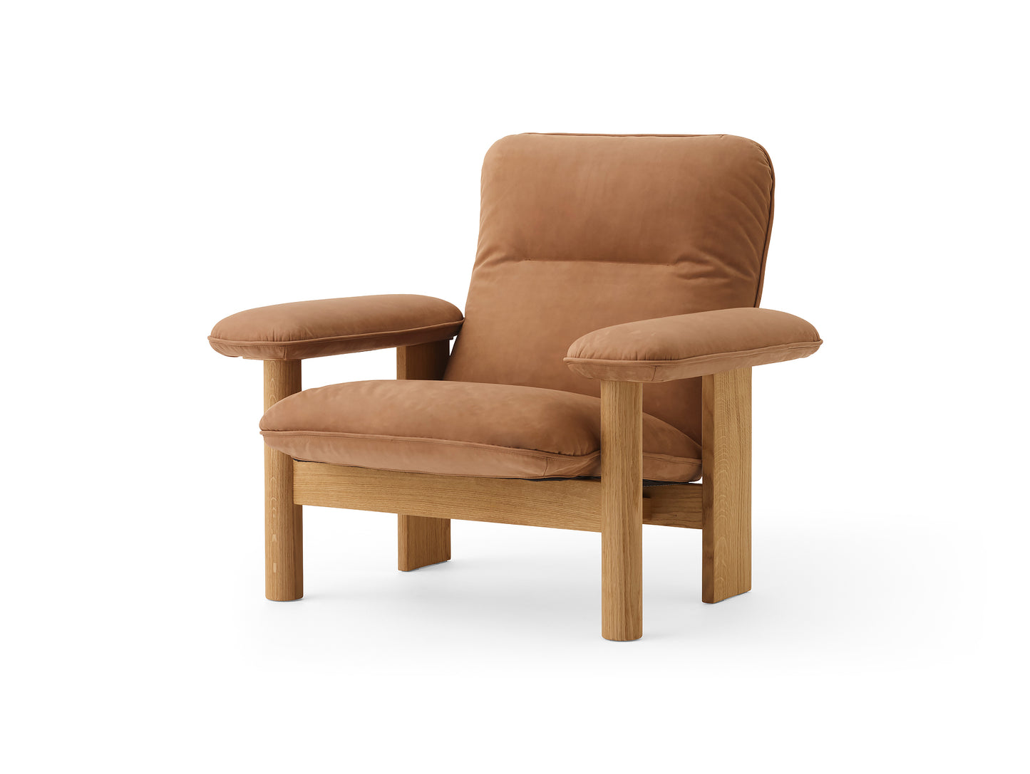 Brasilia Lounge Chair / Oiled Oak / Camel Dunes Leather by Menu