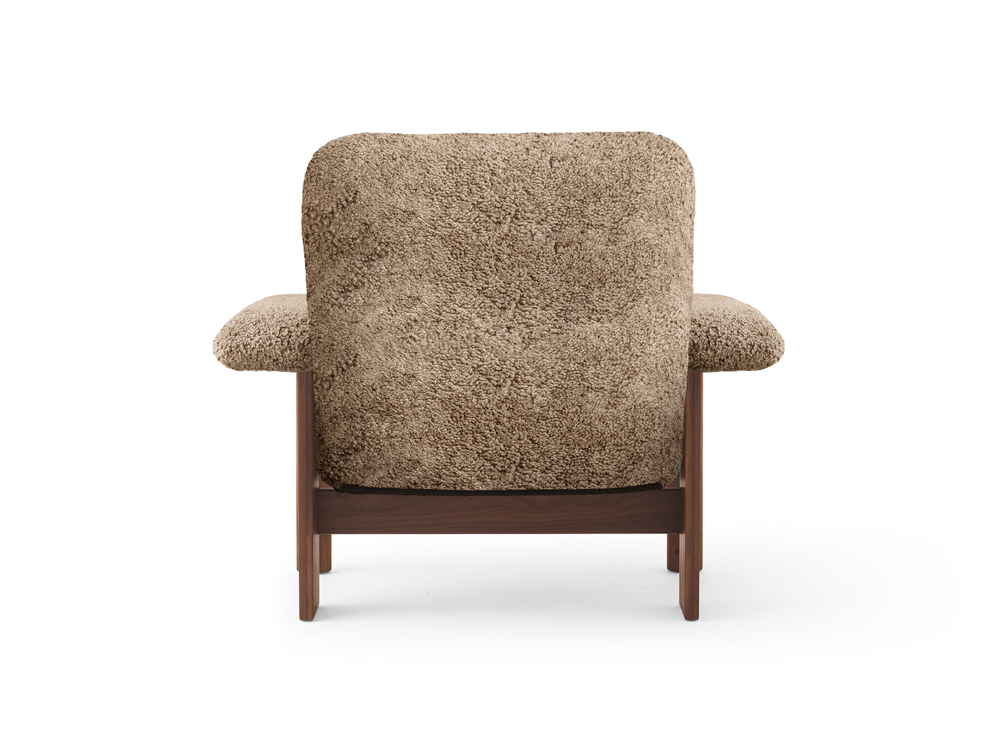 Brasilia Lounge Chair / Lacquered Walnut / Sheepskin Sahara by Menu