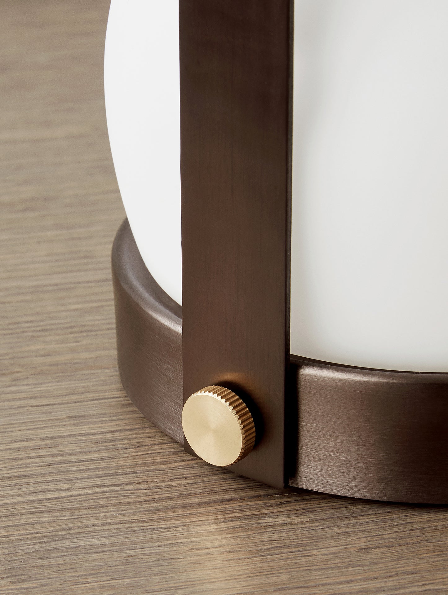 Carrie Lamp - Bronzed Brass, Leather - Menu