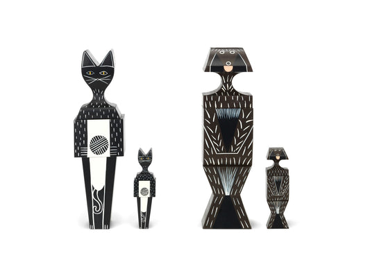 Wooden Dolls Cat and Dog