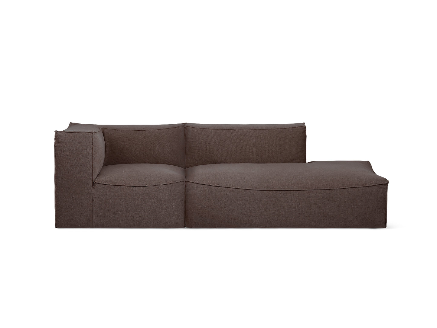 Catena 2-Seater Modular Sofa with Chaise Lounge (Left Armrest) in Hot Madison Reloaded by Ferm Living