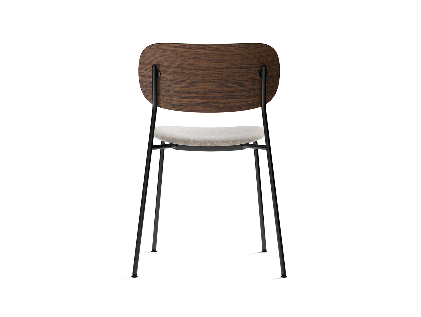 Co Dining Chair Upholstered by Menu - Without Armrest / Black Powder Coated Steel / Dark Oak / Maple 222