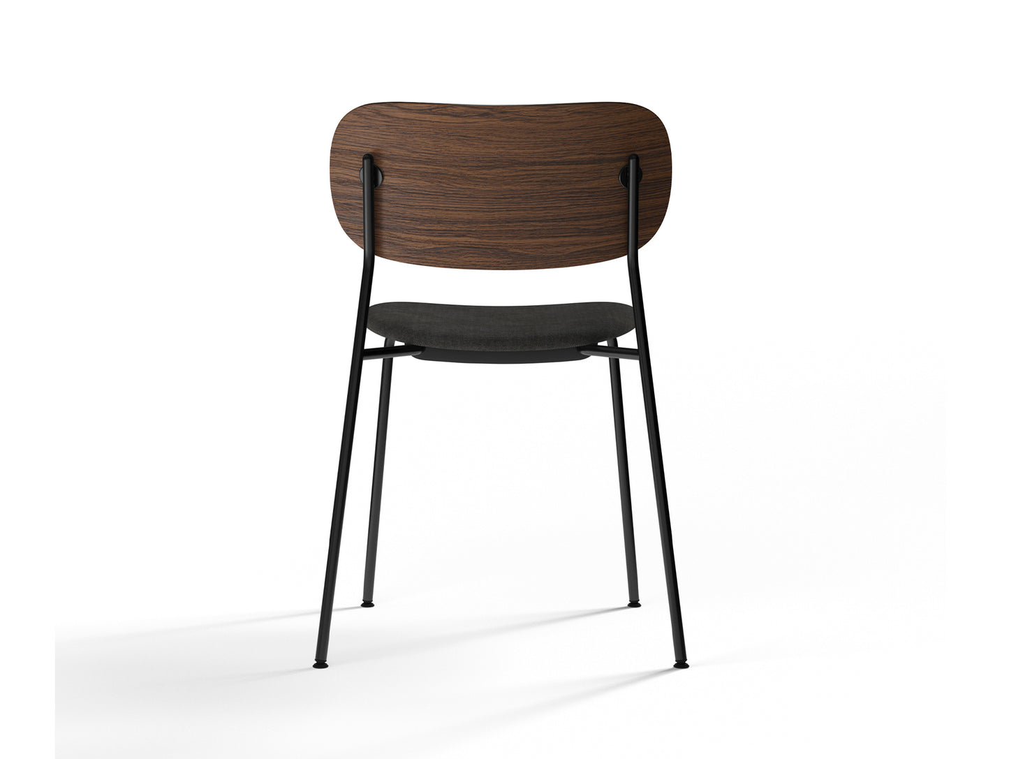 Co Dining Chair Upholstered by Menu - Without Armrest / Black Powder Coated Steel / Dark Oak / Remix 3 152