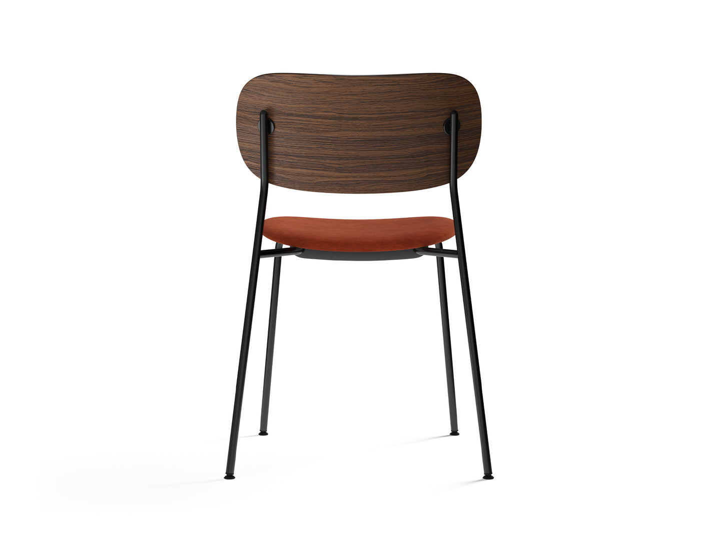 Co Dining Chair Upholstered by Menu - Without Armrest / Black Powder Coated Steel / Dark Oak / Champion 061