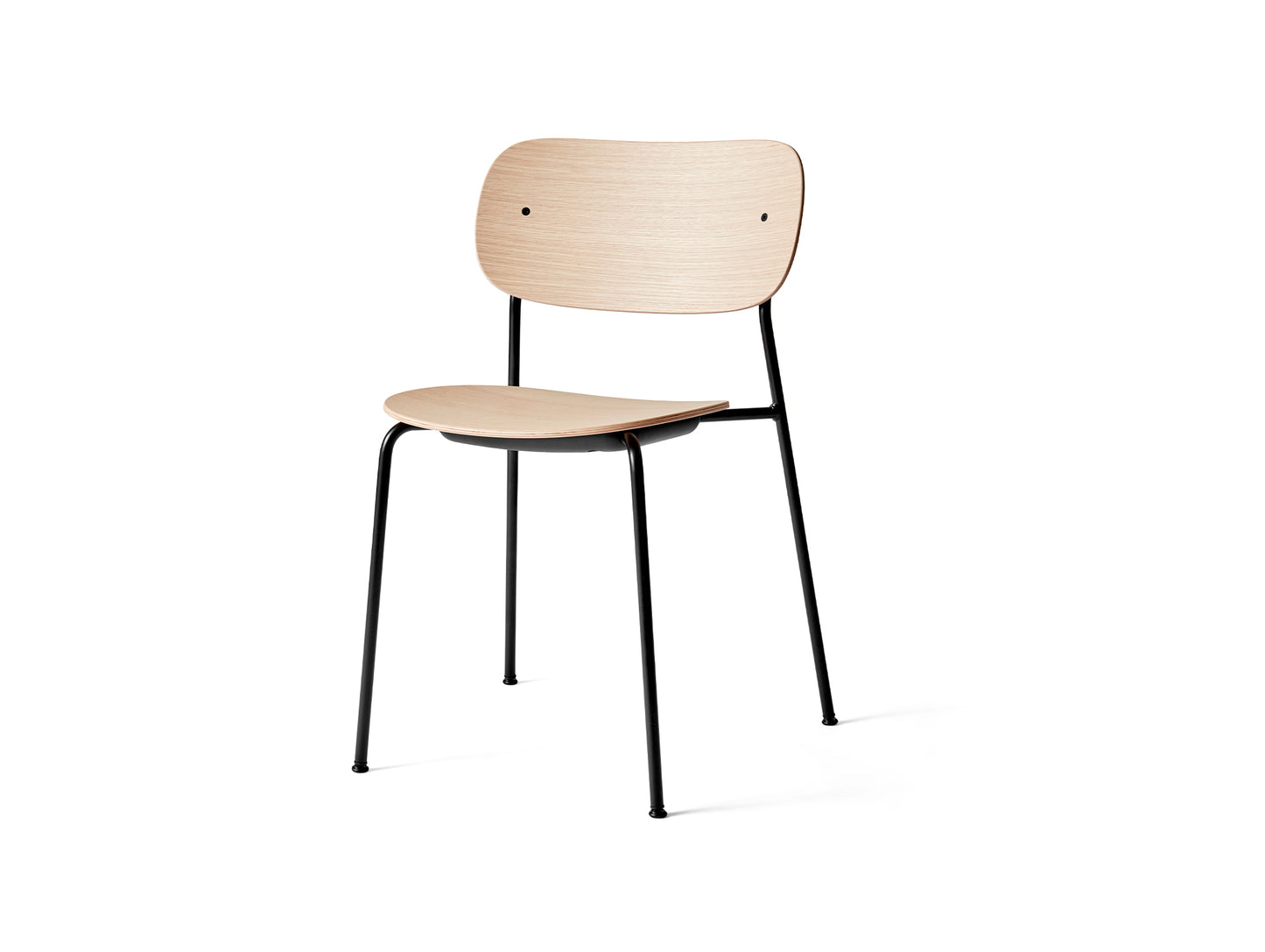 Co Dining Chair by Menu - Without Armrest / Black Powder Coated Steel / Natural Oak