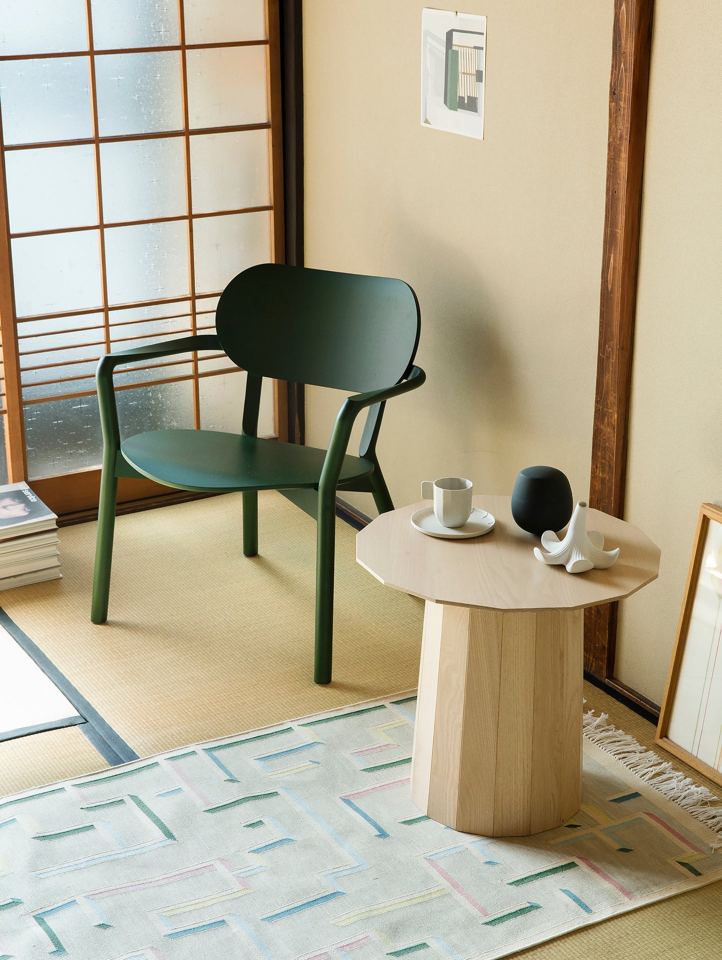 Colour Wood Plain Side Table